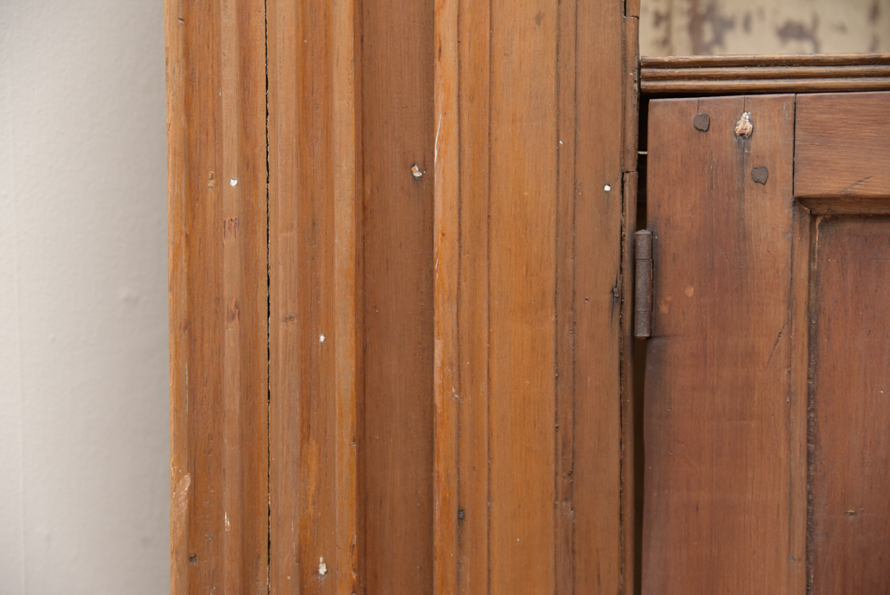 Early Federal Butternut Barrel-Back Cupboard
