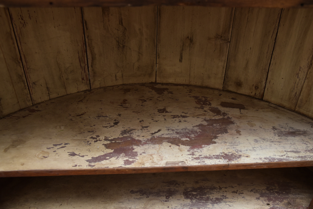 Early Federal Butternut Barrel-Back Cupboard