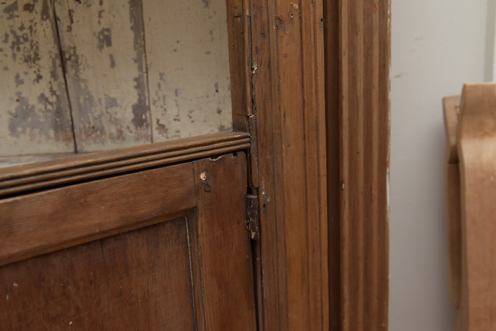 Early Federal Butternut Barrel-Back Cupboard