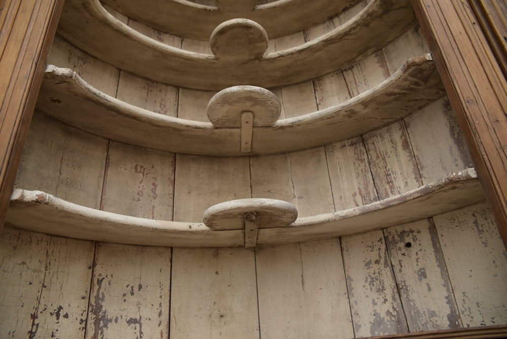 Early Federal Butternut Barrel-Back Cupboard