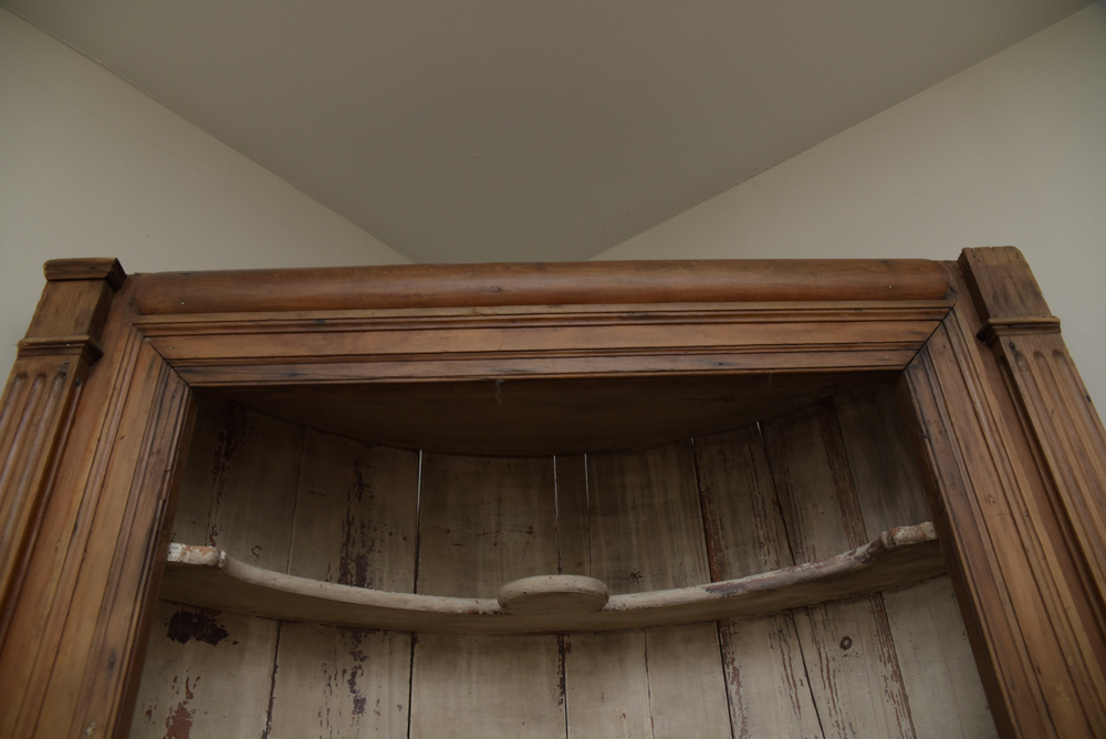 Early Federal Butternut Barrel-Back Cupboard