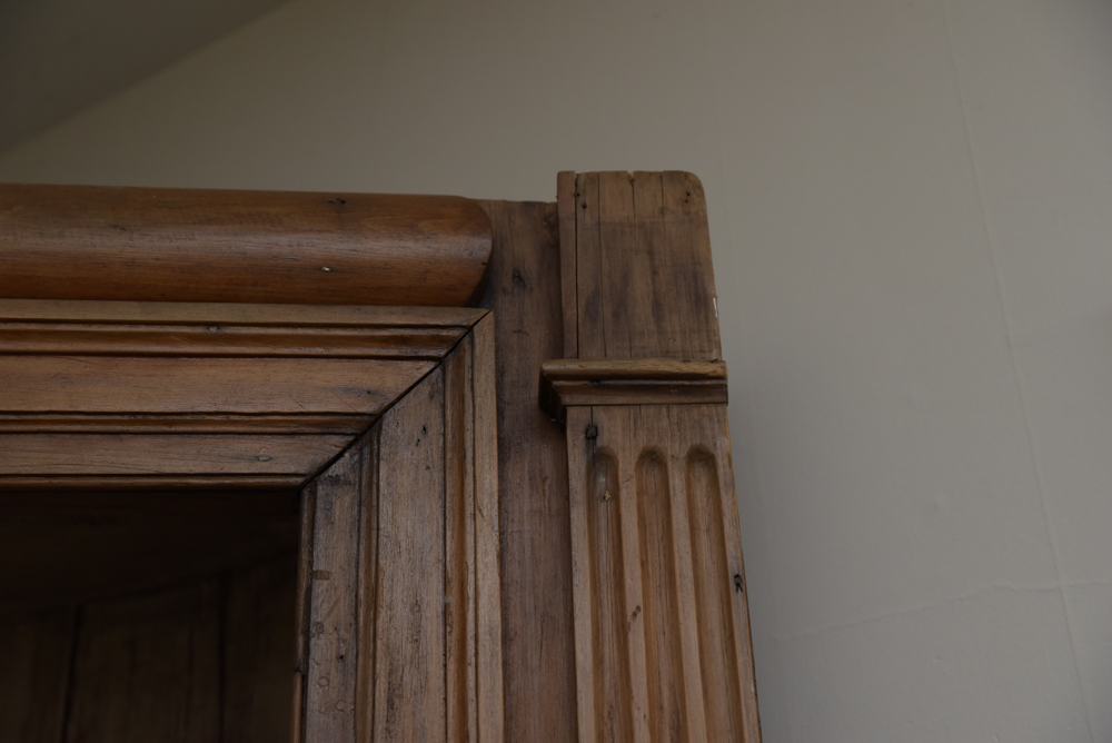 Early Federal Butternut Barrel-Back Cupboard