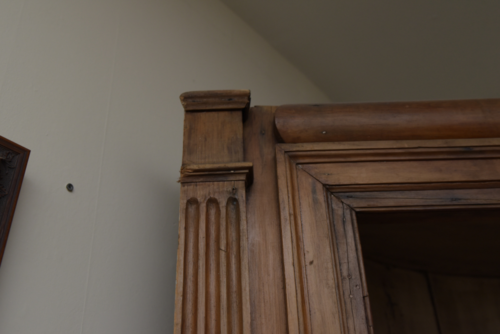 Early Federal Butternut Barrel-Back Cupboard