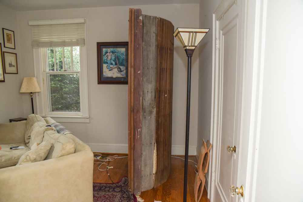 Early Federal Butternut Barrel-Back Cupboard