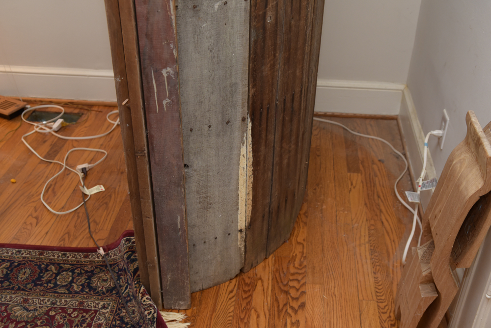 Early Federal Butternut Barrel-Back Cupboard