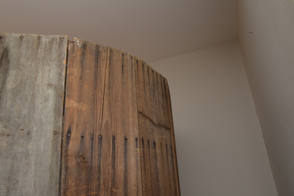 Early Federal Butternut Barrel-Back Cupboard