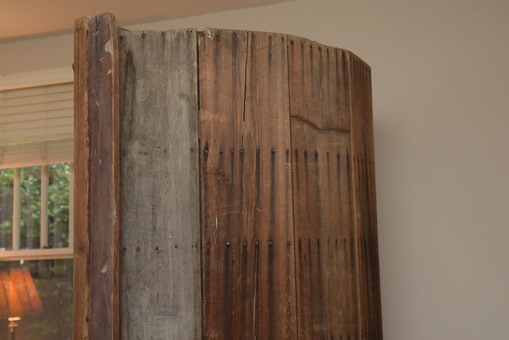 Early Federal Butternut Barrel-Back Cupboard