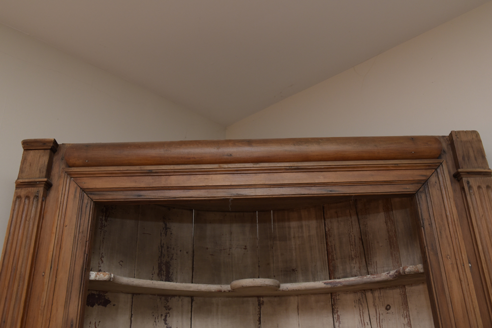 Early Federal Butternut Barrel-Back Cupboard