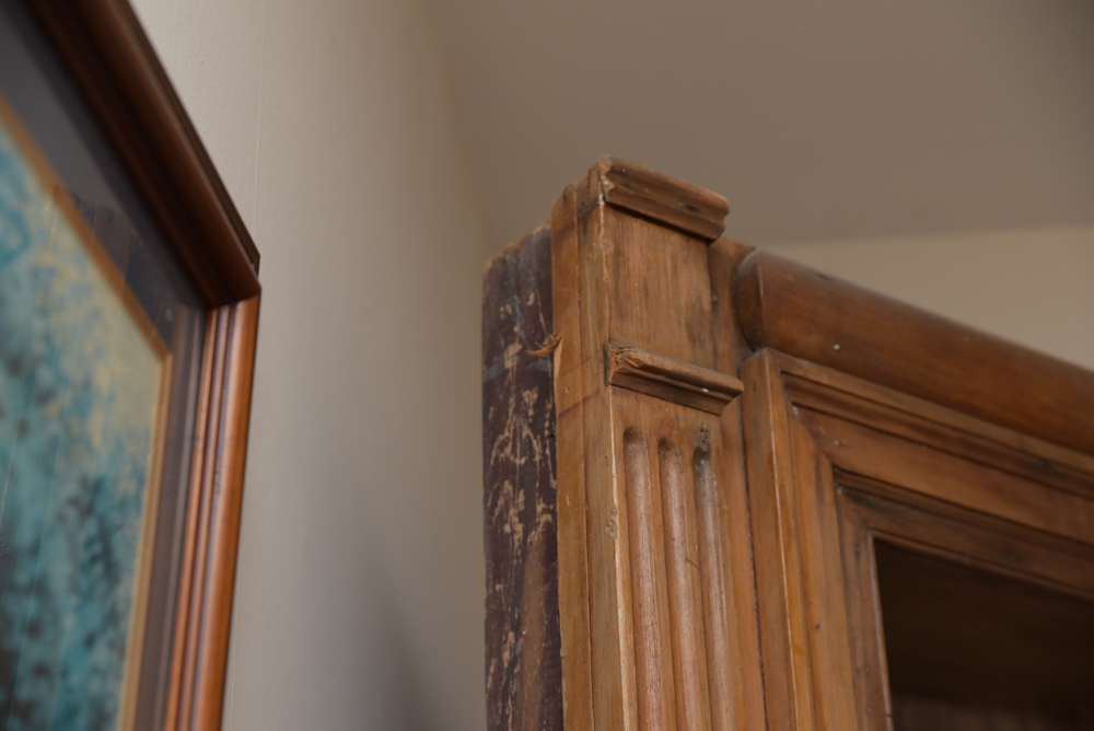 Early Federal Butternut Barrel-Back Cupboard