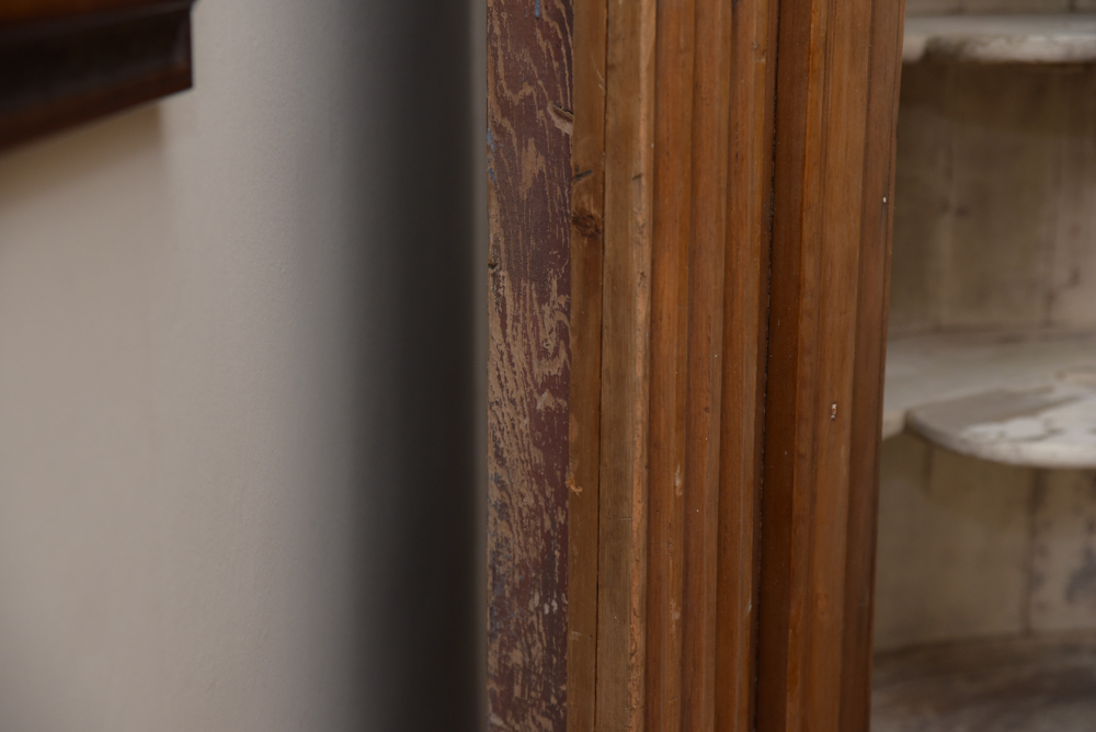 Early Federal Butternut Barrel-Back Cupboard