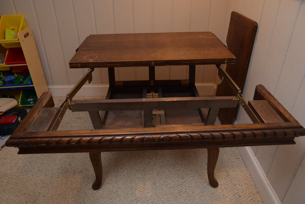 Vintage Oak Expanding Dining Table