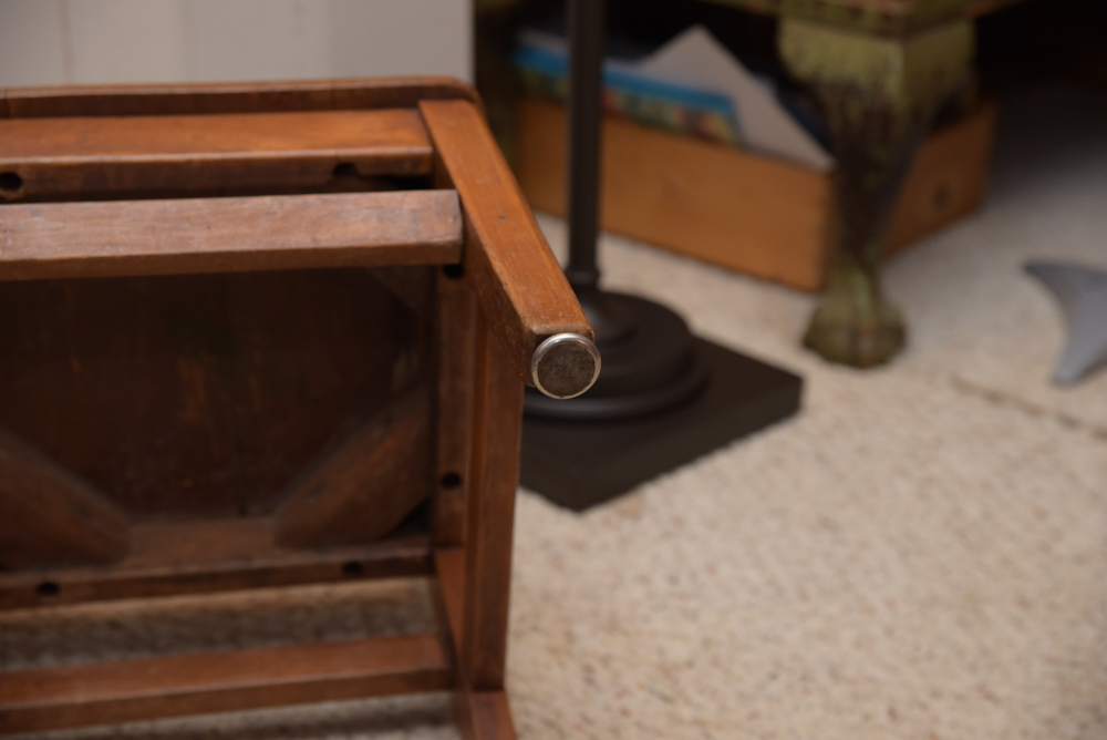 Collection of Vintage Oak School Chairs with Desk