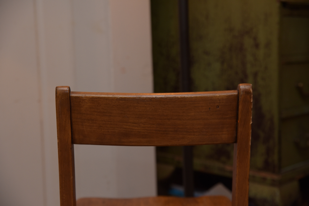 Collection of Vintage Oak School Chairs with Desk