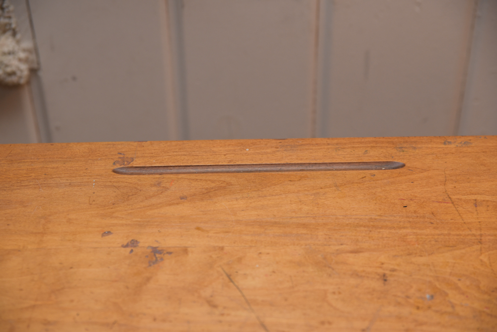 Collection of Vintage Oak School Chairs with Desk