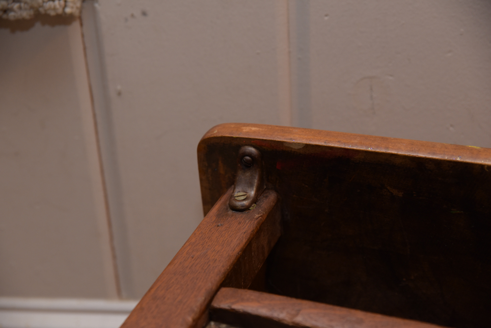 Collection of Vintage Oak School Chairs with Desk