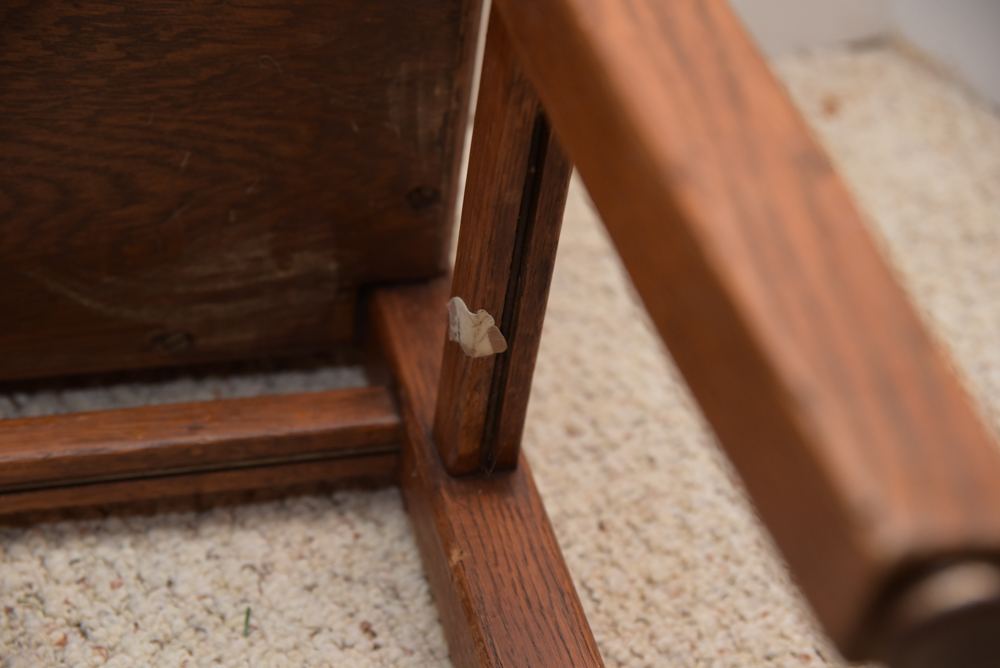 Collection of Vintage Oak School Chairs with Desk