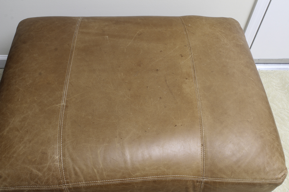 Leather Lounge Chair and Ottoman by Henredon