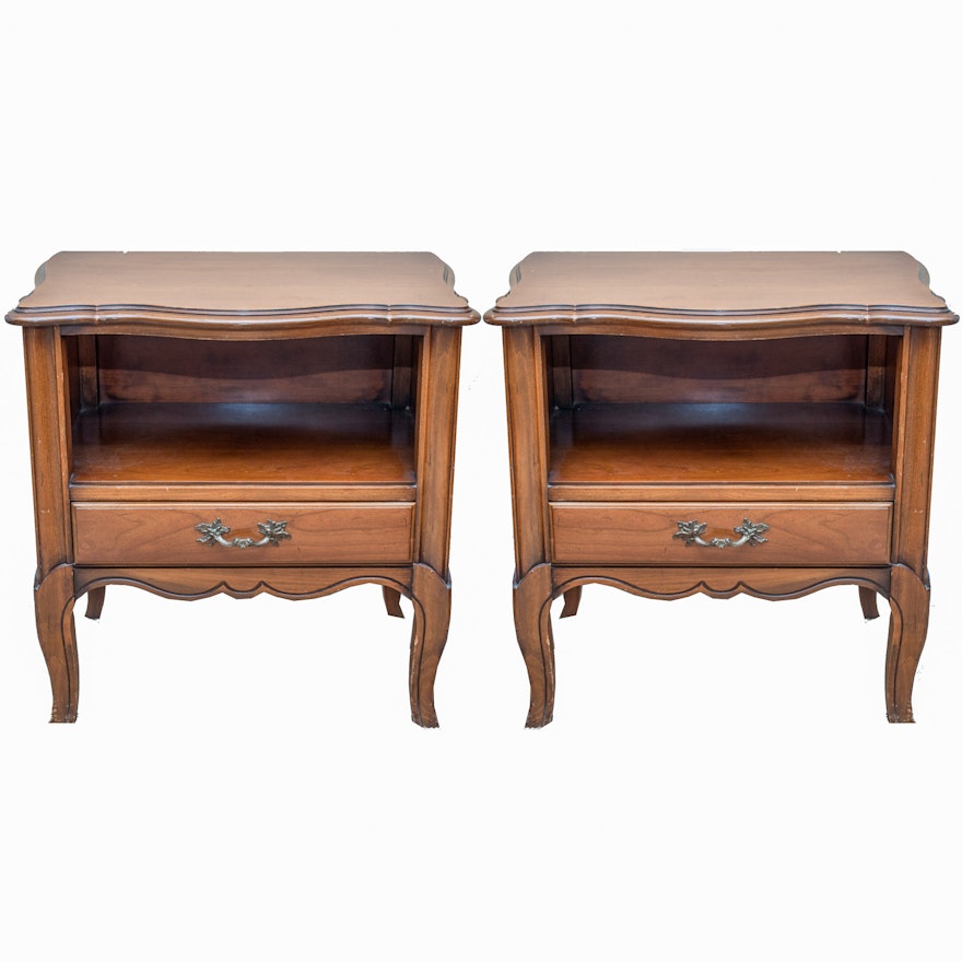 Pair of Vintage National Furniture Co. "Salem Cherry" End Tables