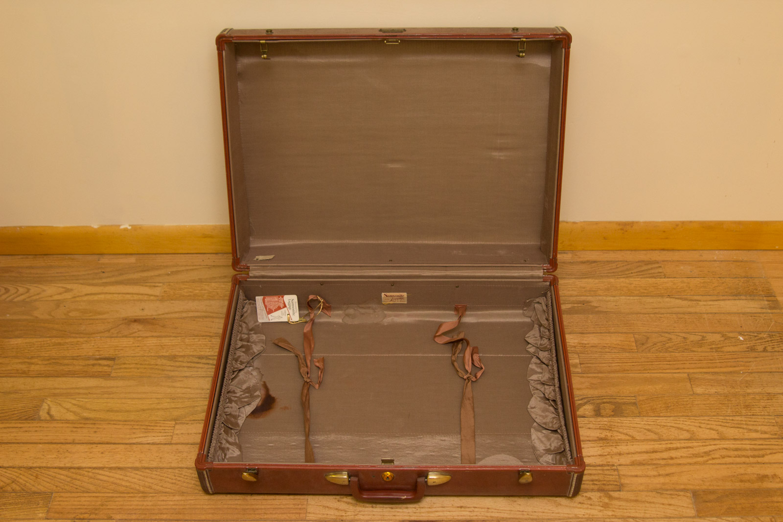 Four Red Leather Luggage by Samsonite Shwayder Bros