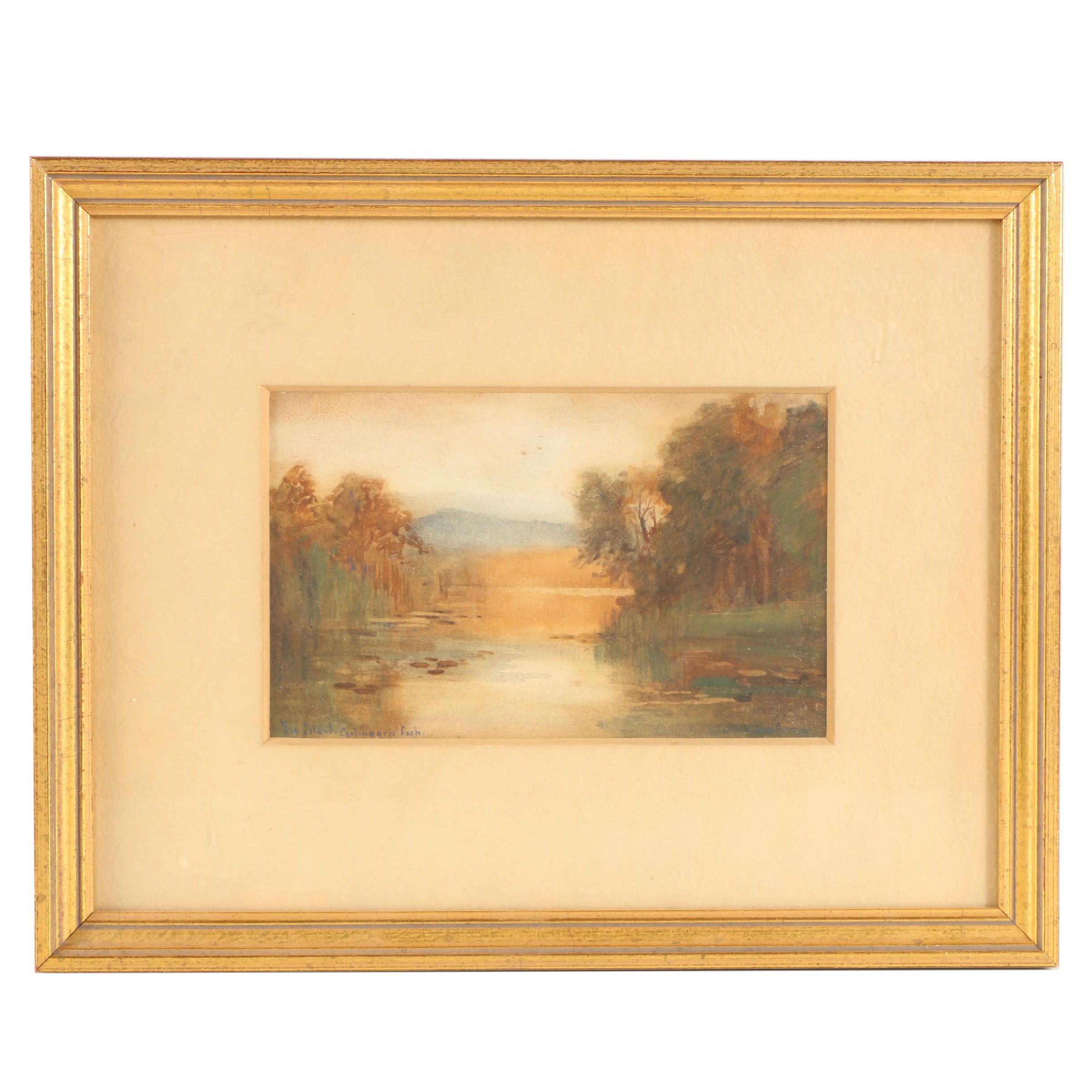 William Stewart MacGeorge Gouache Painting "Fire Island"