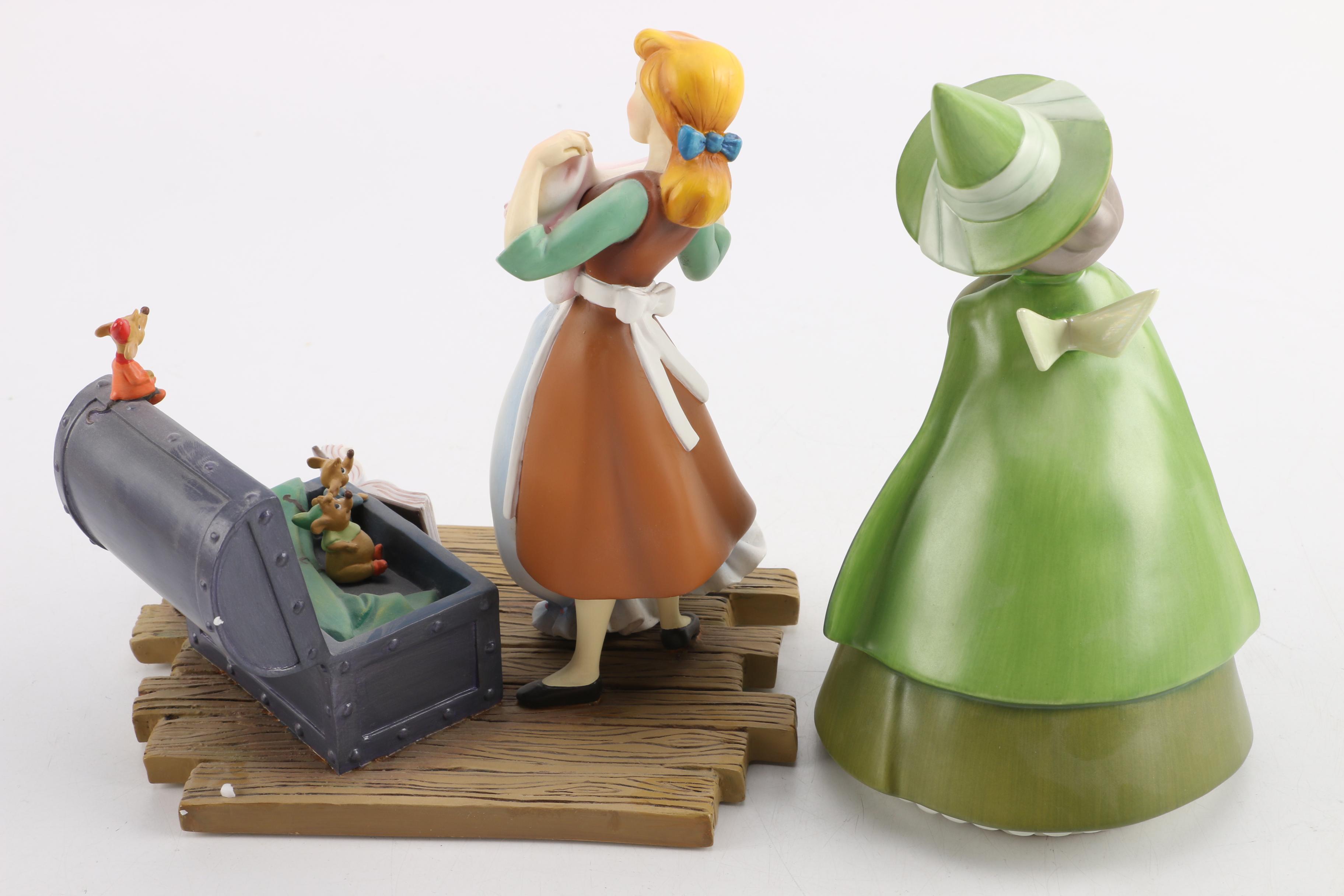 Walt Disney Figurine Collection Including Bambi, Dumbo, Cinderella in Boxes