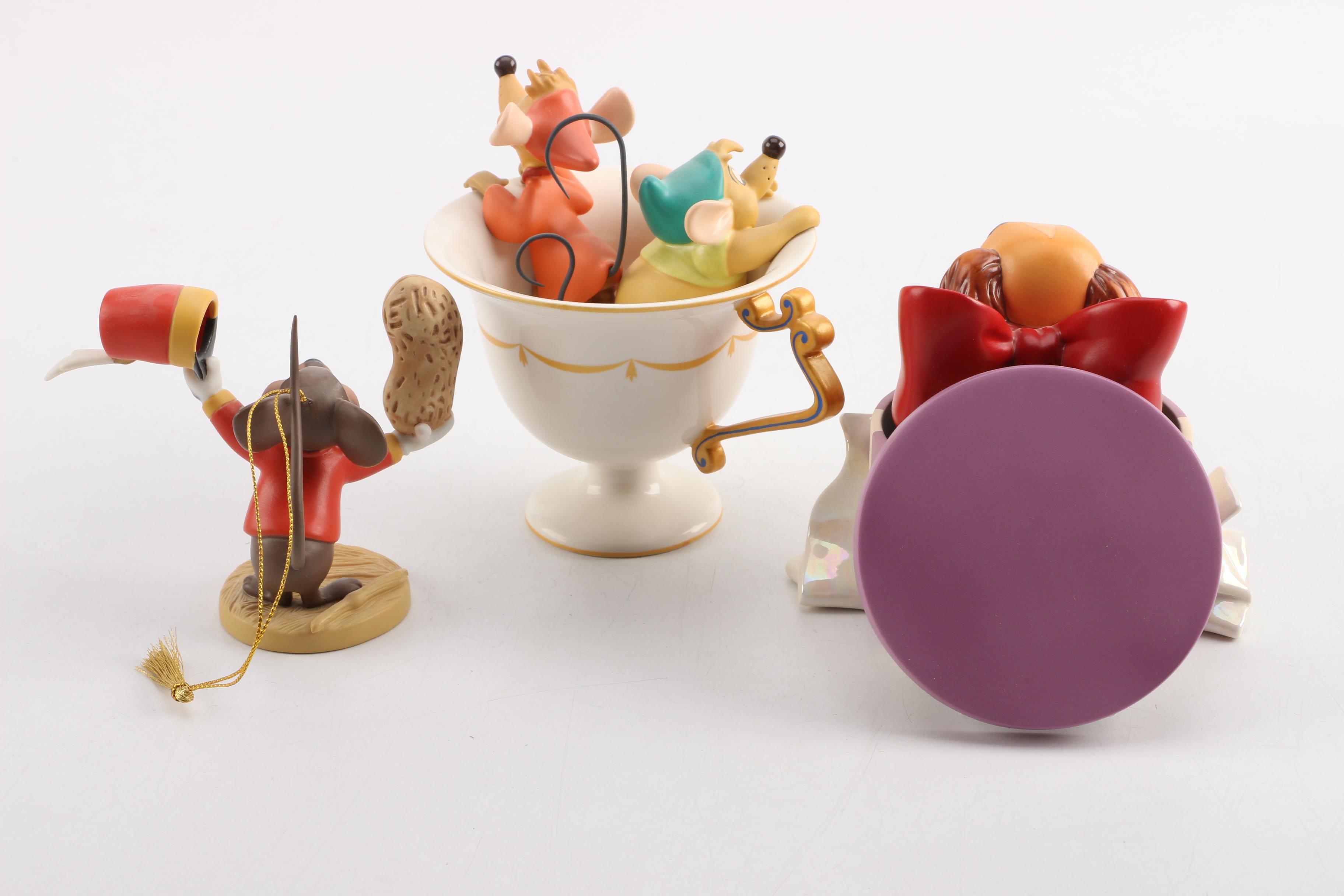 Walt Disney Figurine Collection Including Bambi, Dumbo, Cinderella in Boxes