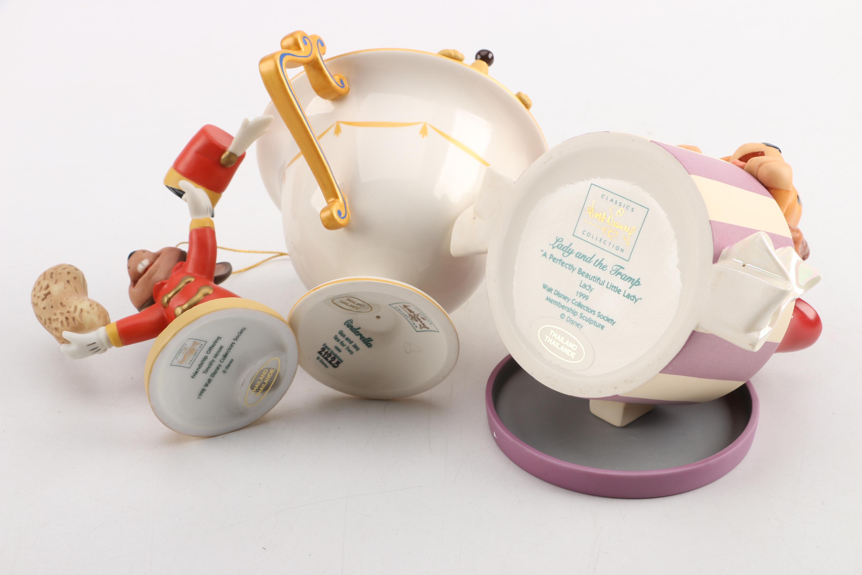 Walt Disney Figurine Collection Including Bambi, Dumbo, Cinderella in Boxes