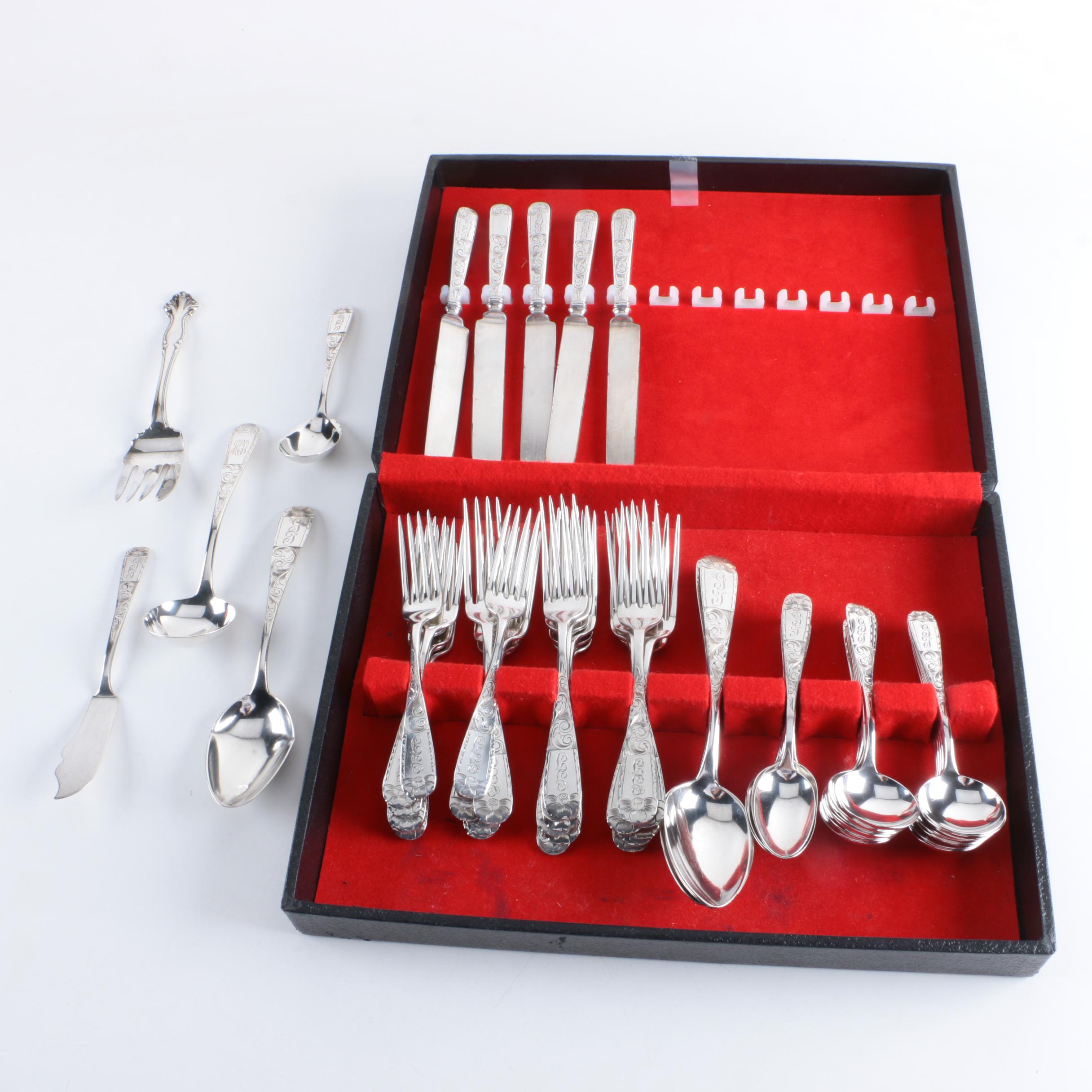 Late 19th Century Justis & Armiger Sterling Silver Flatware Set