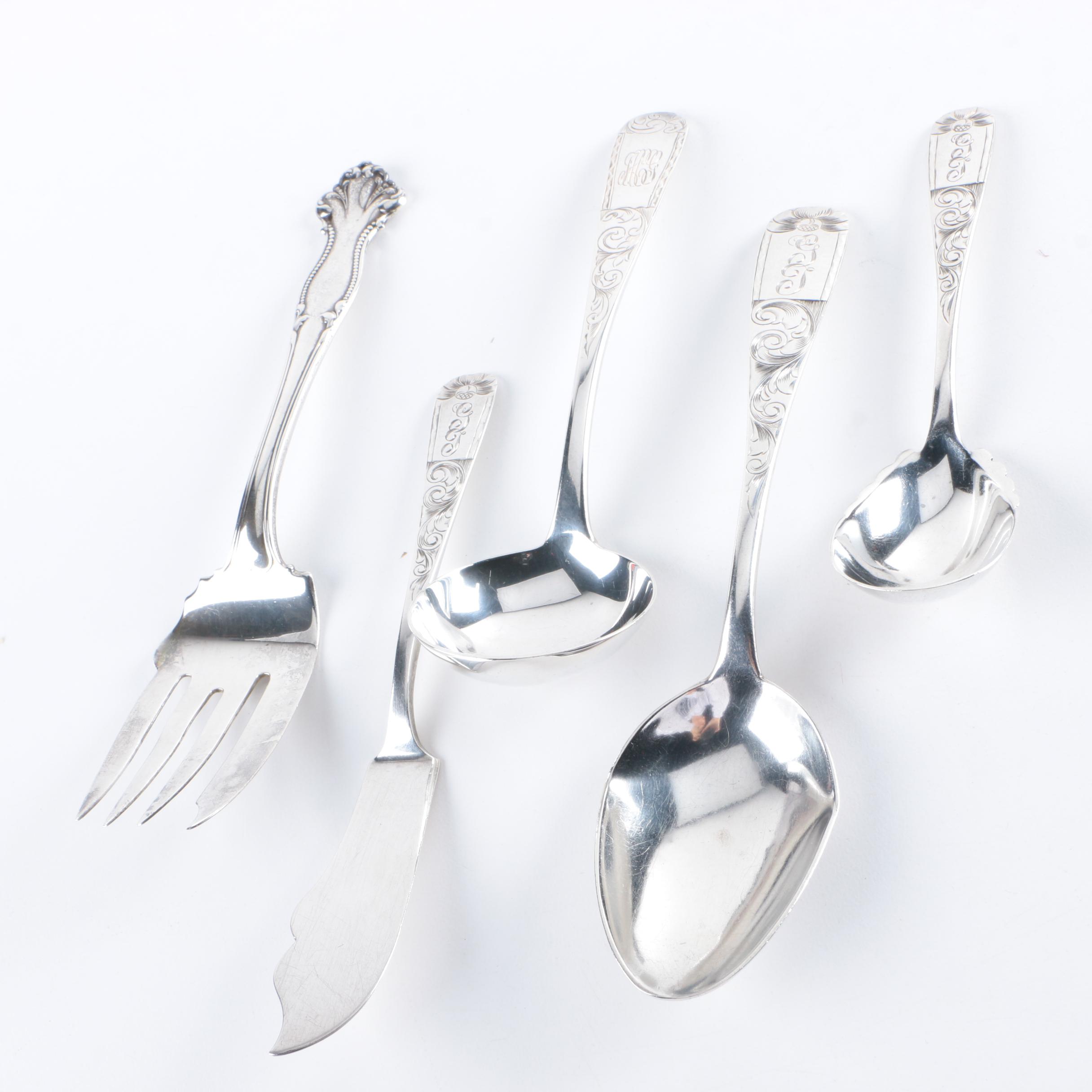 Late 19th Century Justis & Armiger Sterling Silver Flatware Set