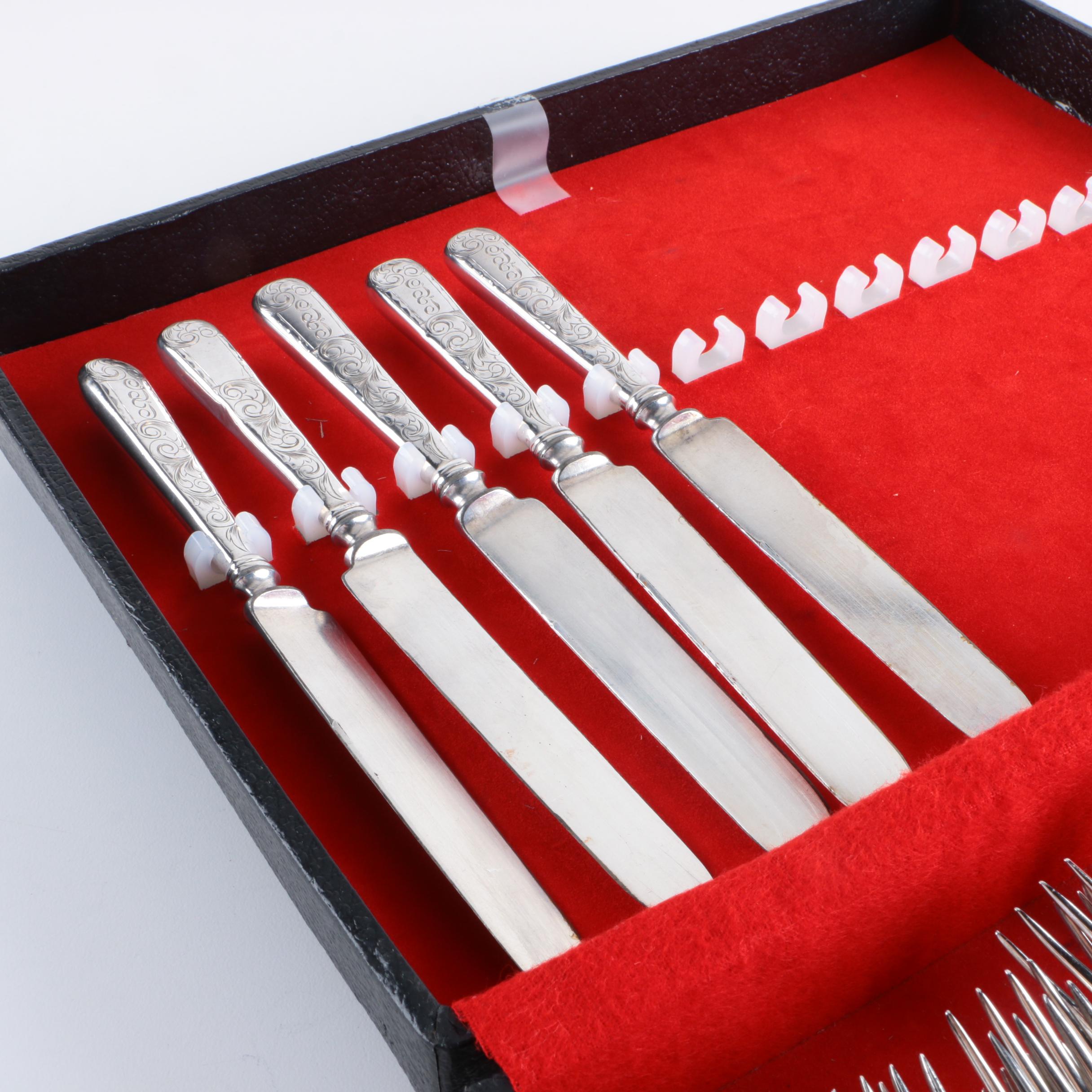 Late 19th Century Justis & Armiger Sterling Silver Flatware Set