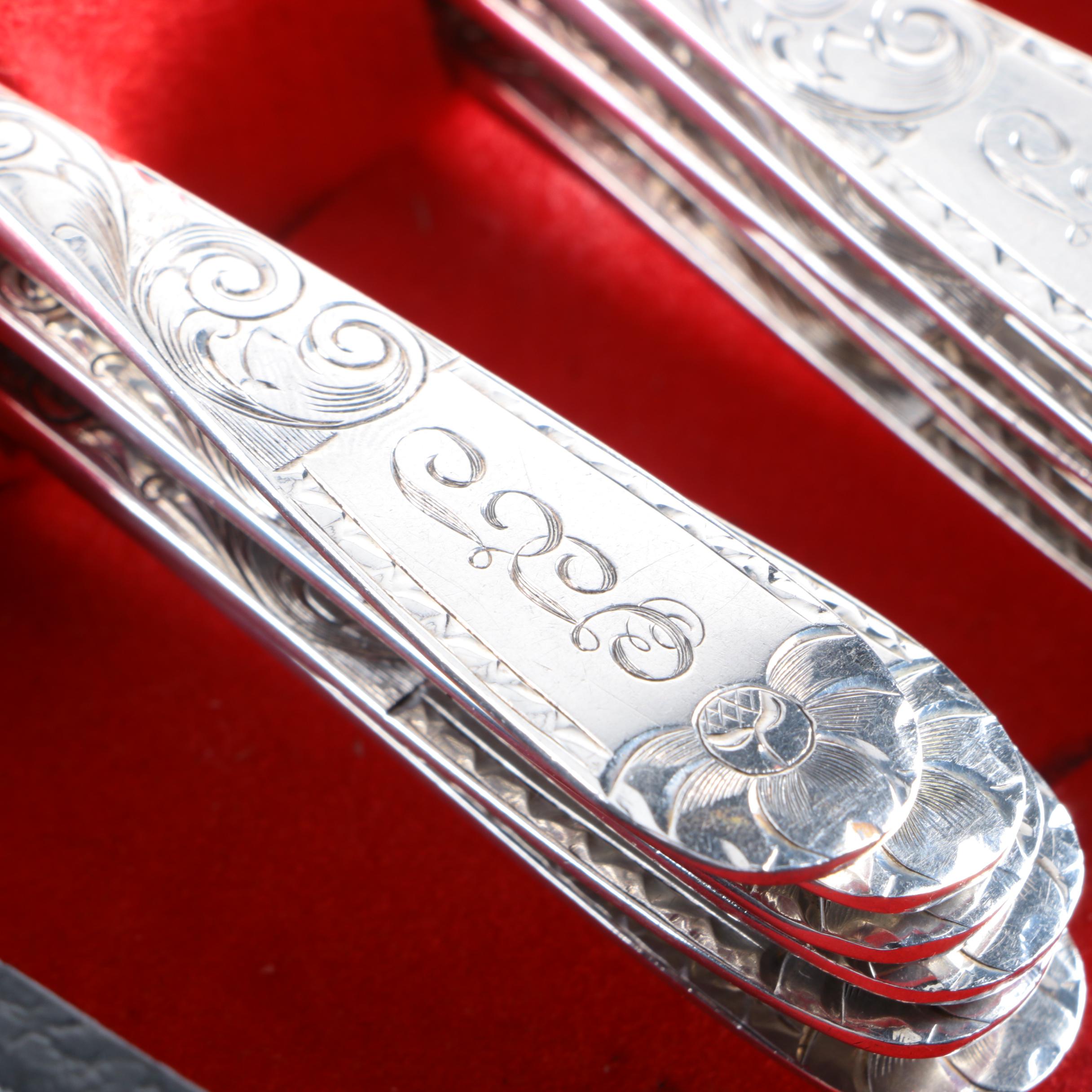 Late 19th Century Justis & Armiger Sterling Silver Flatware Set