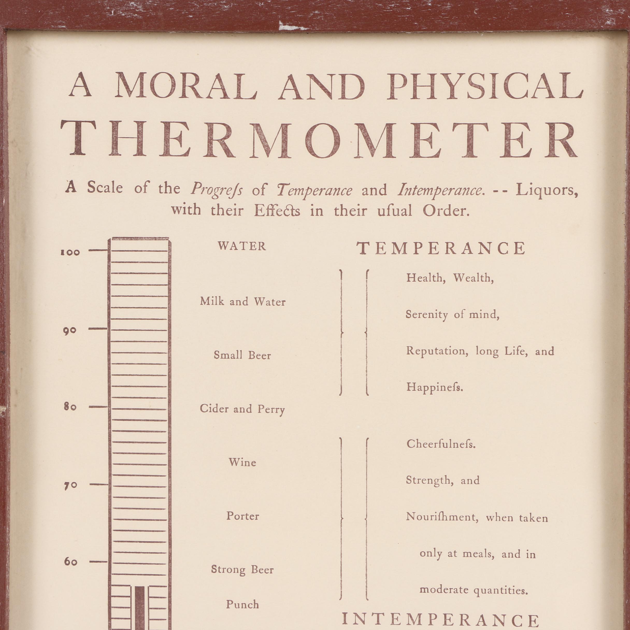 Letterpress Print After Benjamin Rush's "A Moral and Physical Thermometer"