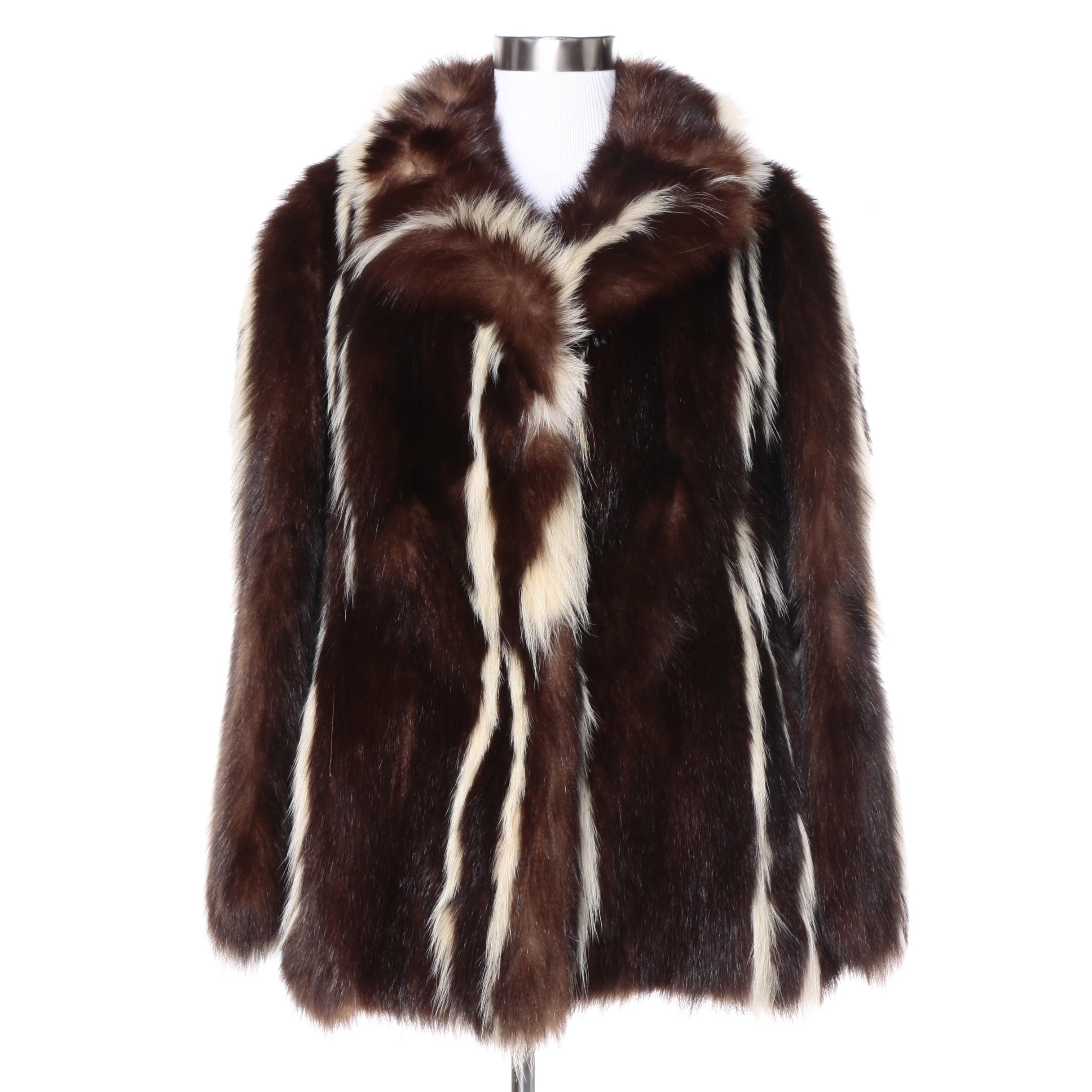 Vintage Skunk Fur Coat