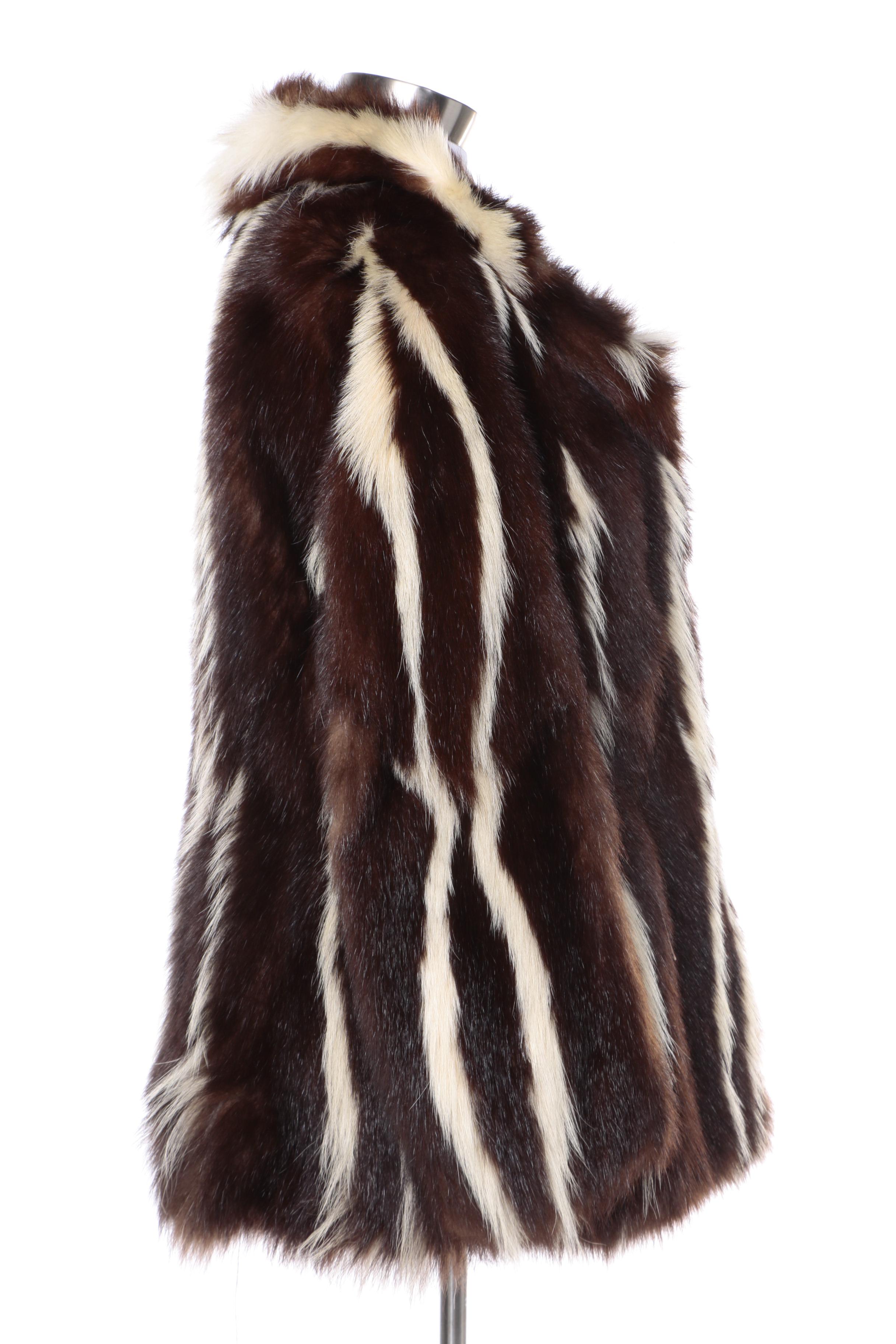 Vintage Skunk Fur Coat