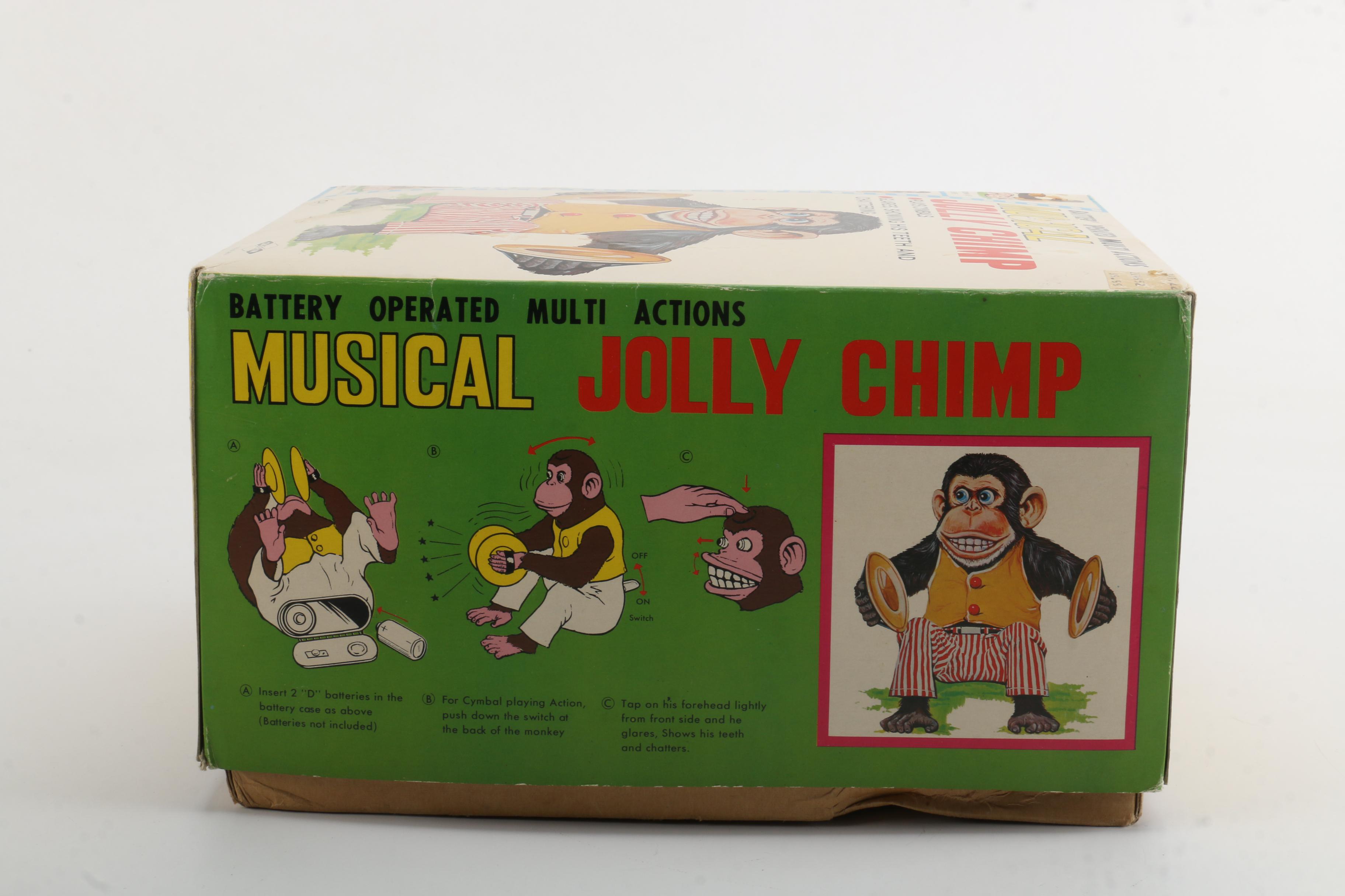 1960s "Musical Jolly Chimp" Cymbal-Banging Monkey Toy