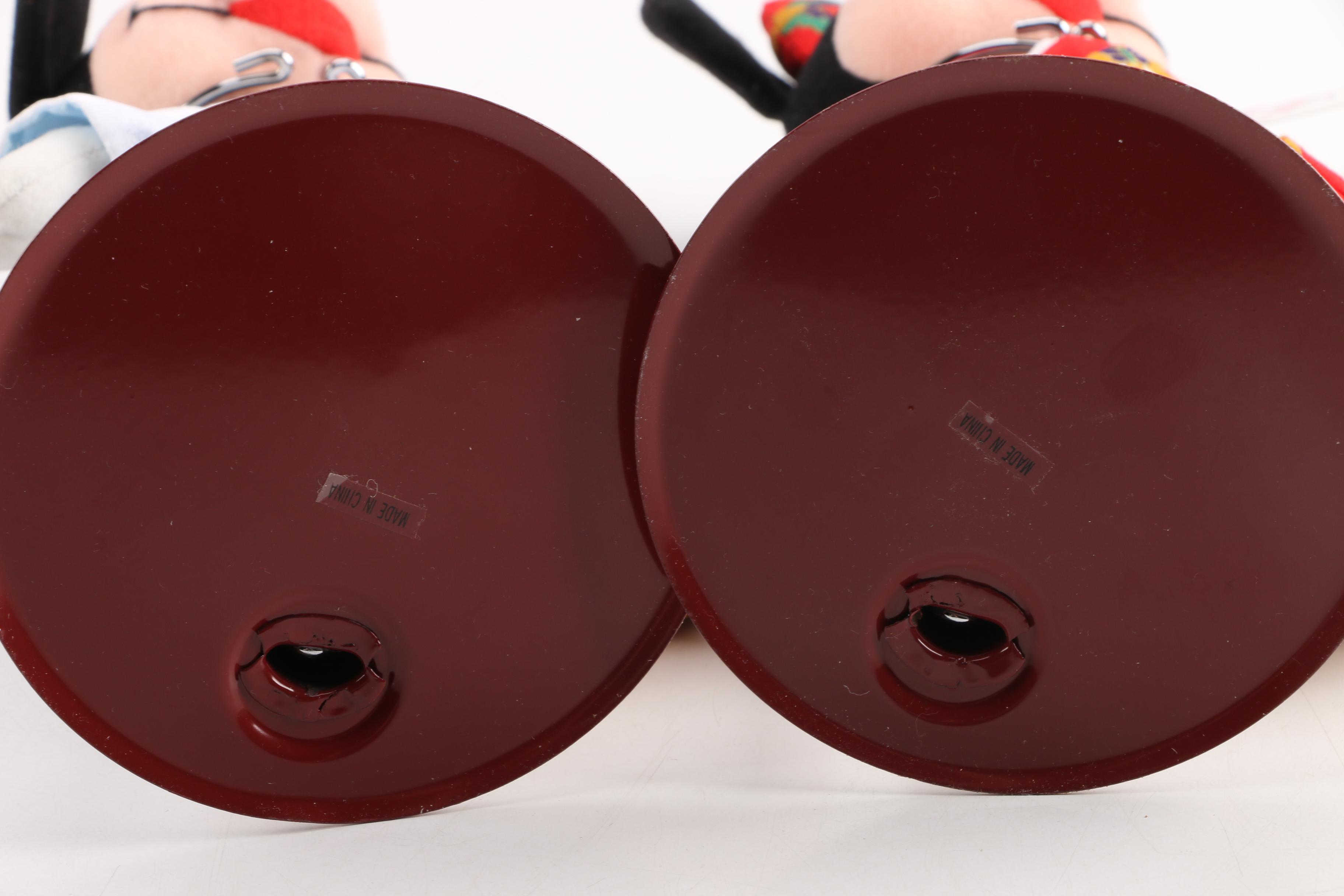 1987 Disney Store Japan "Mickey" and "Minnie Mouse" Plush Dolls