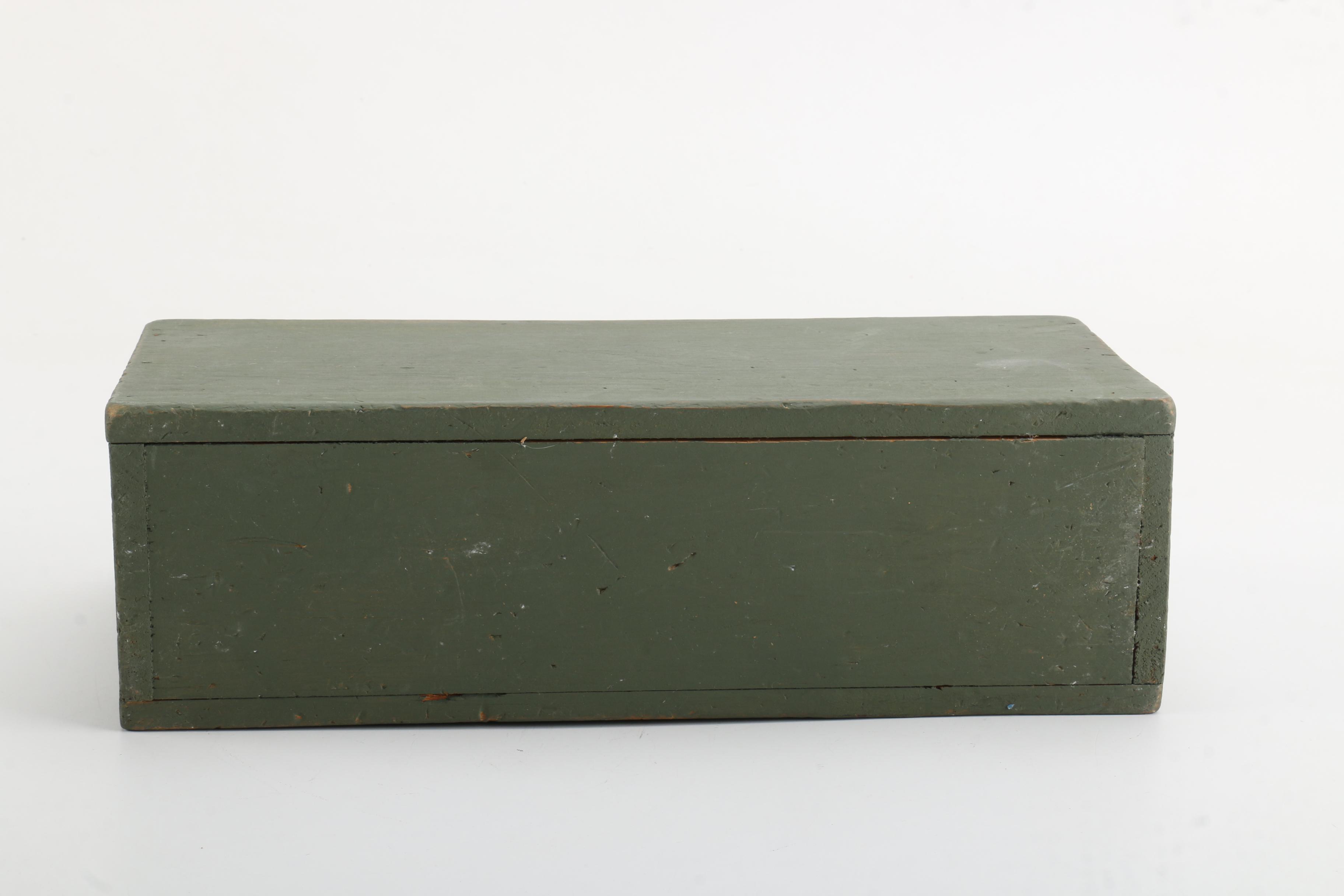 Vintage Wood Wall Boxes and Chest