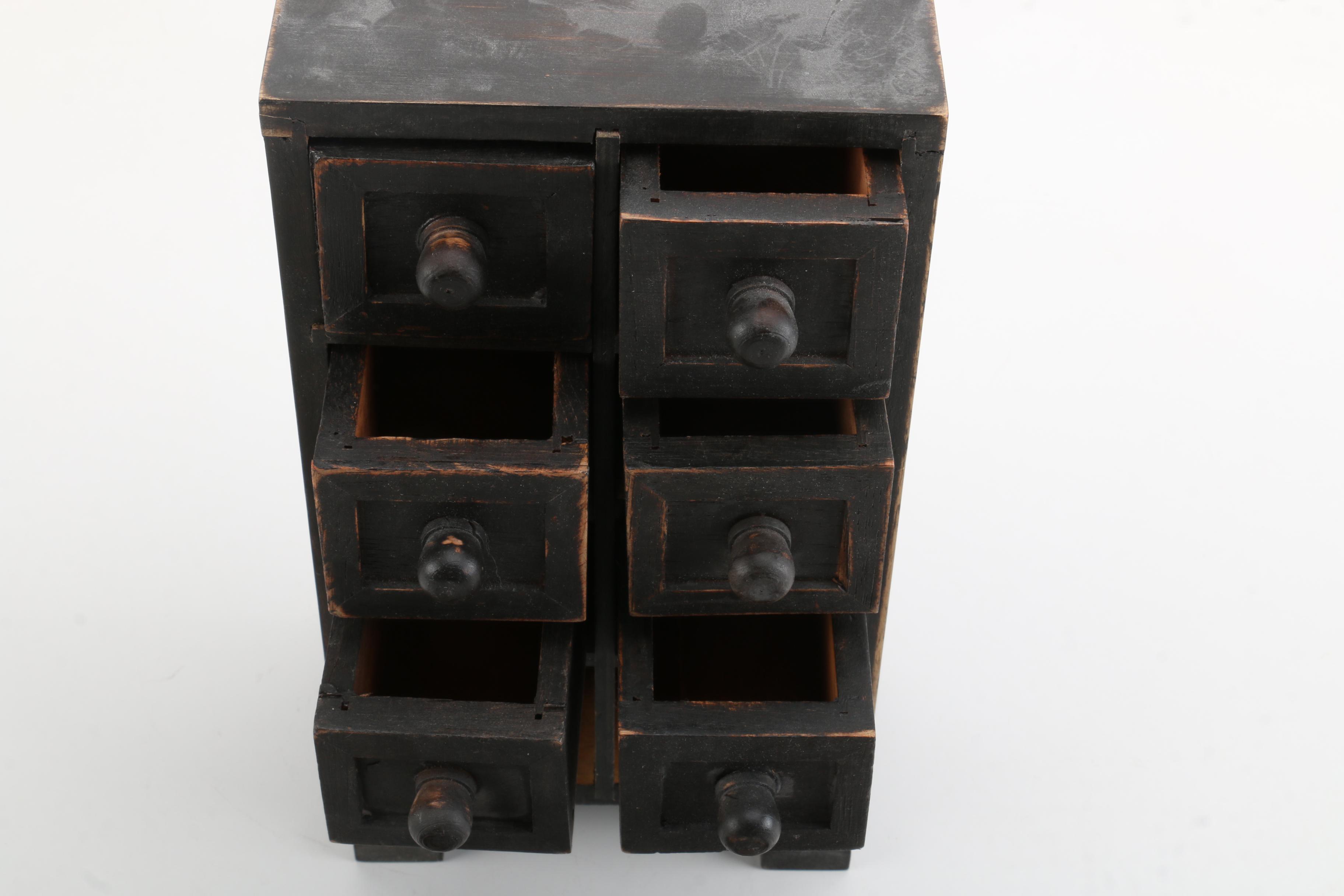 Vintage Wood Wall Boxes and Chest