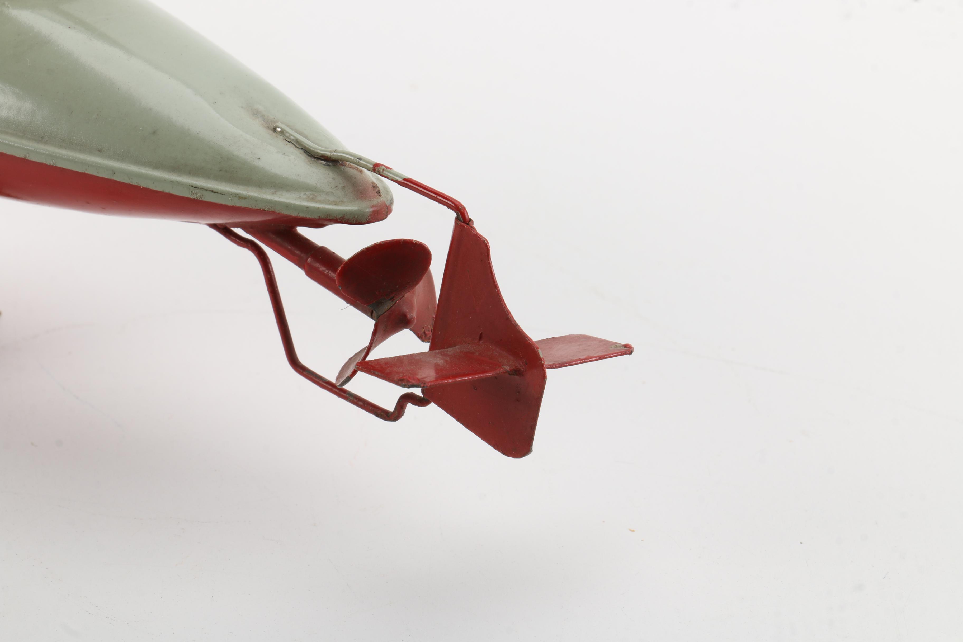 Vintage Sutcliffe Wind-Up Submarine Toy