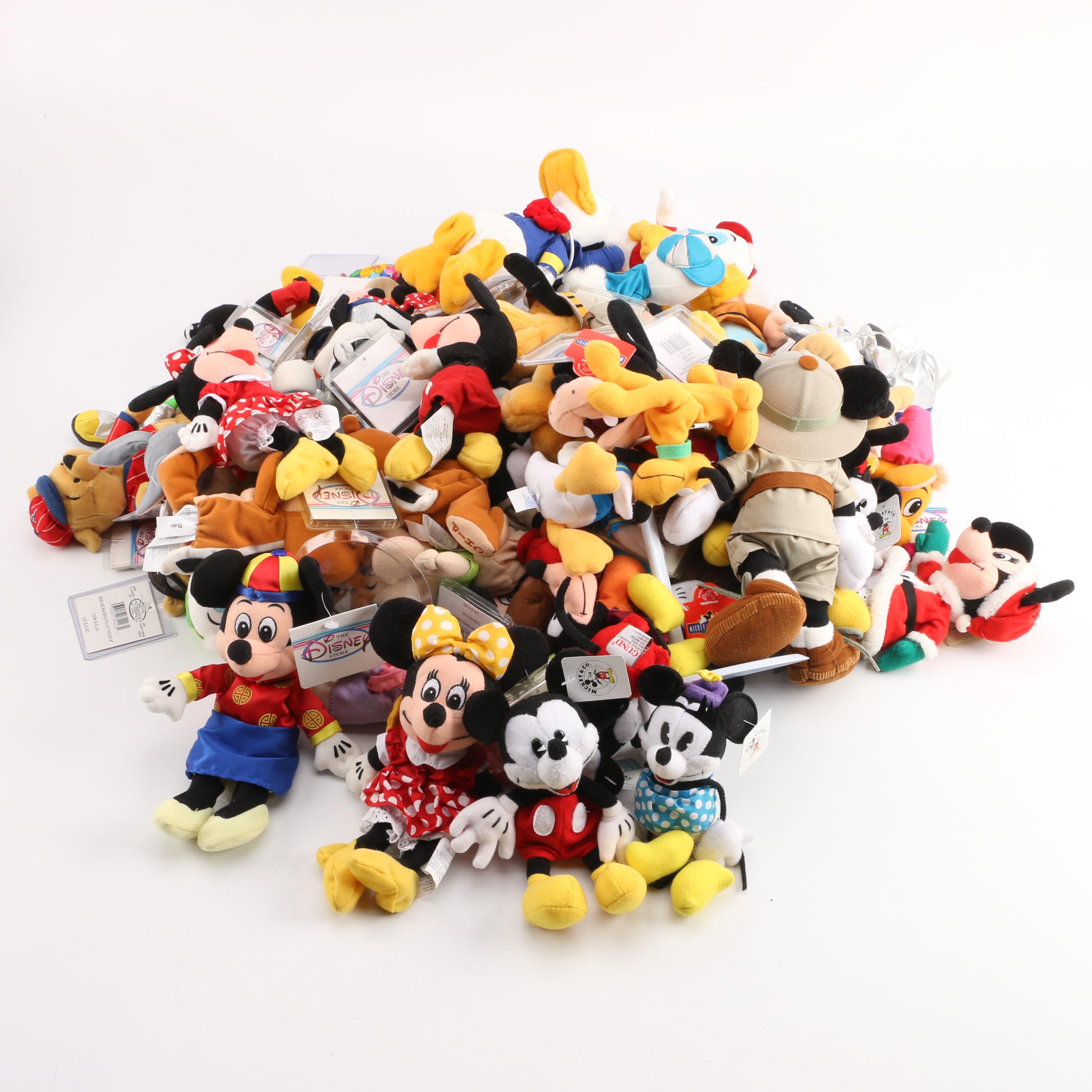 Vintage Disney Store Plush Dolls Featuring "Mickey Mouse"
