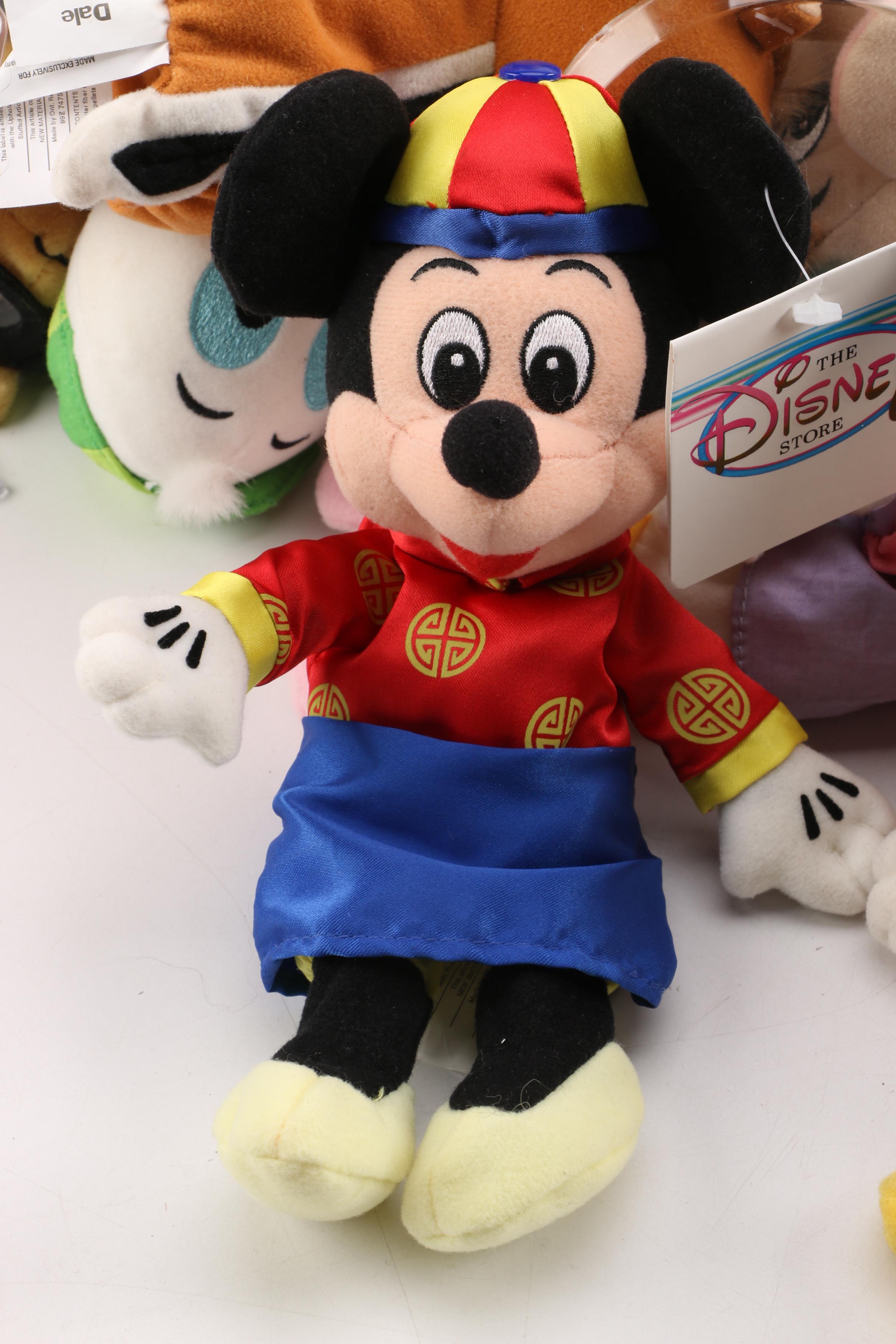Vintage Disney Store Plush Dolls Featuring "Mickey Mouse"