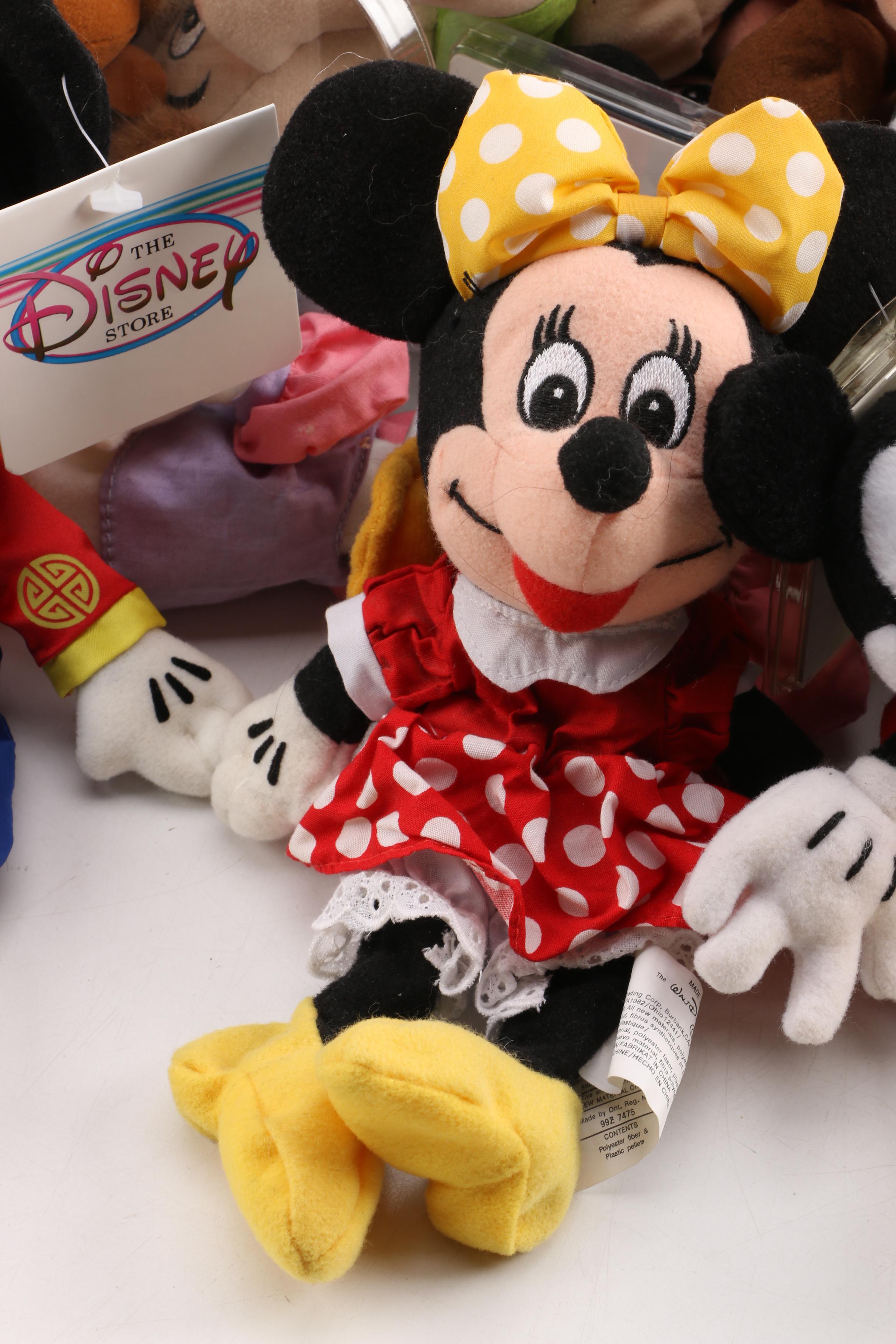 Vintage Disney Store Plush Dolls Featuring "Mickey Mouse"