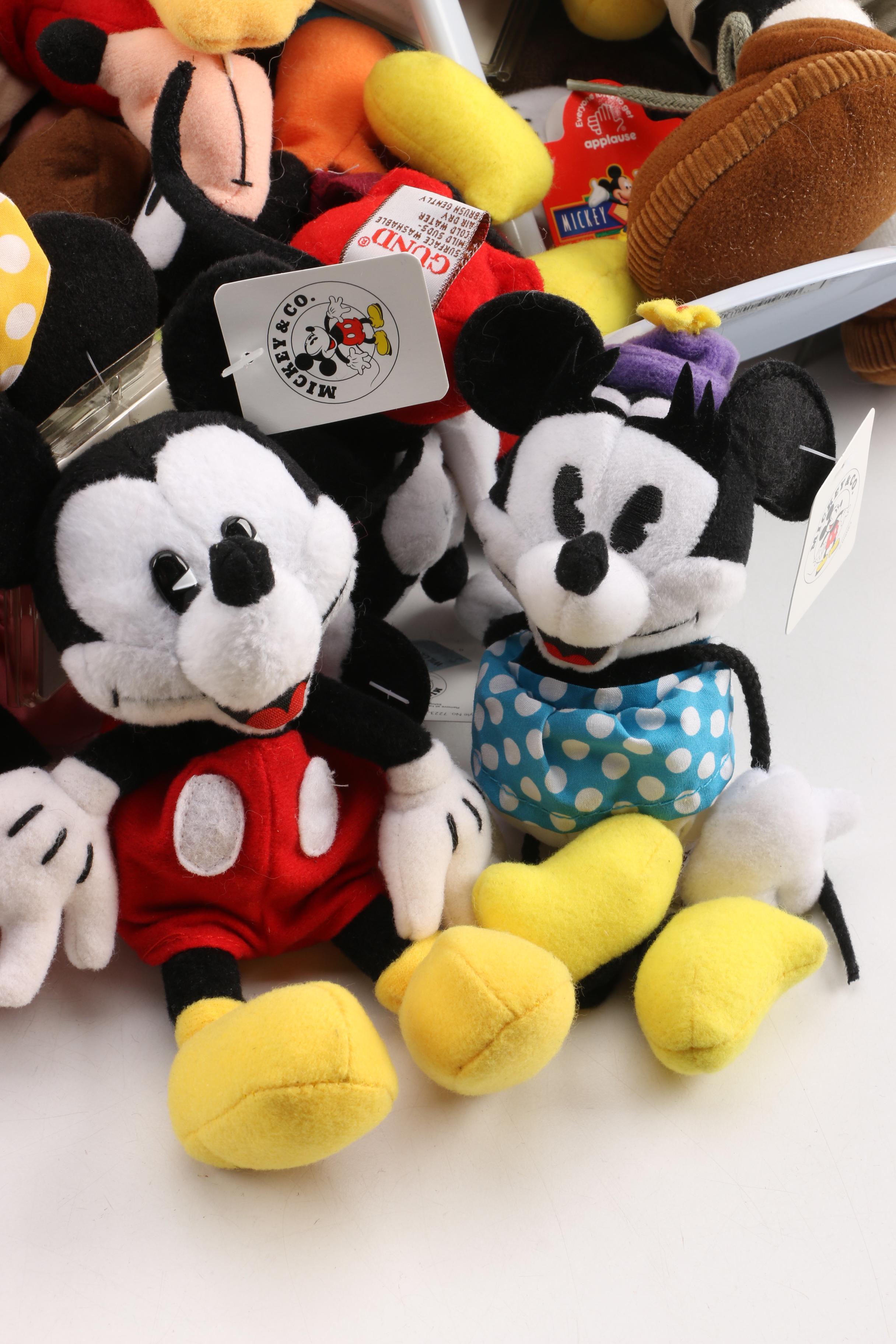 Vintage Disney Store Plush Dolls Featuring "Mickey Mouse"