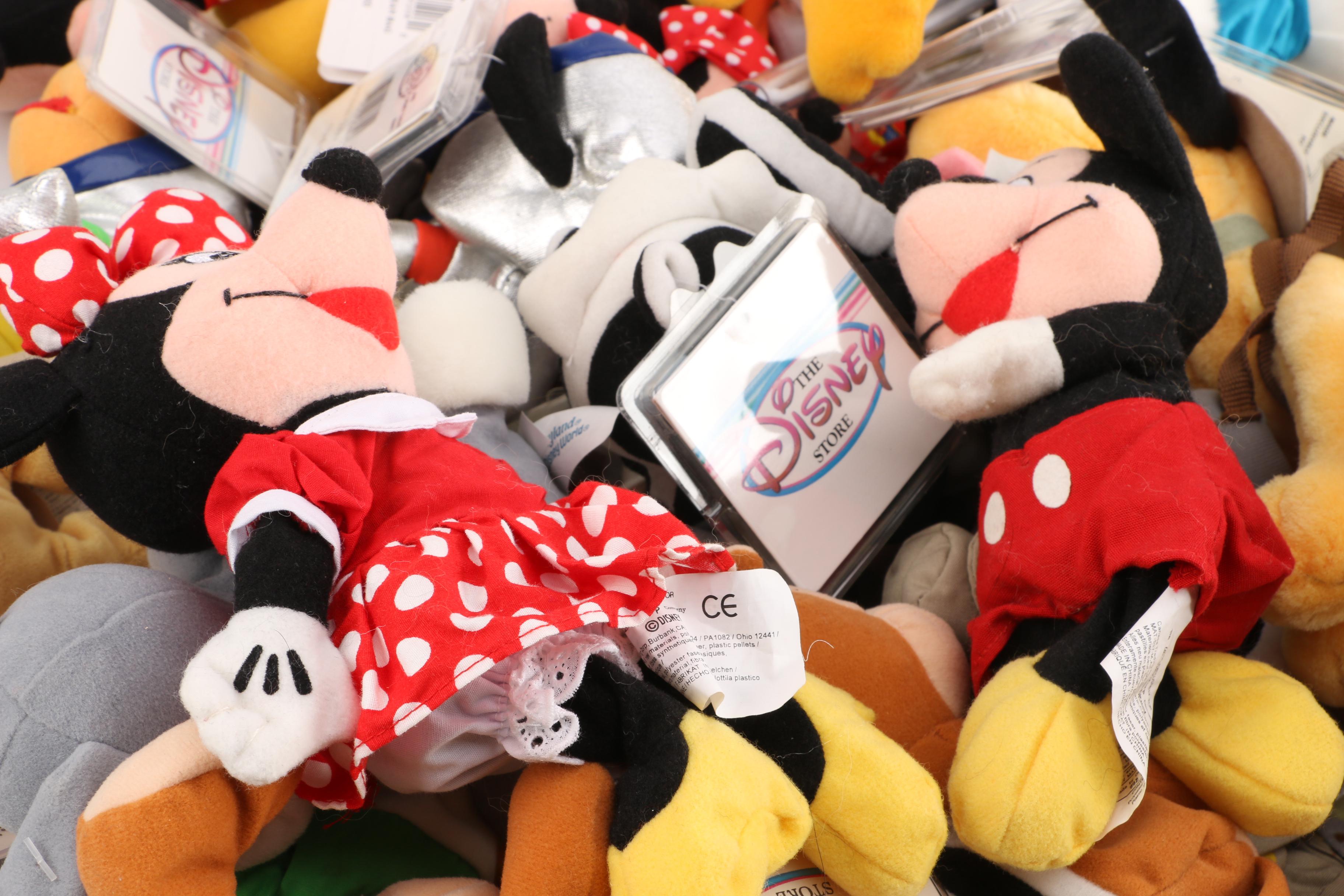 Vintage Disney Store Plush Dolls Featuring "Mickey Mouse"
