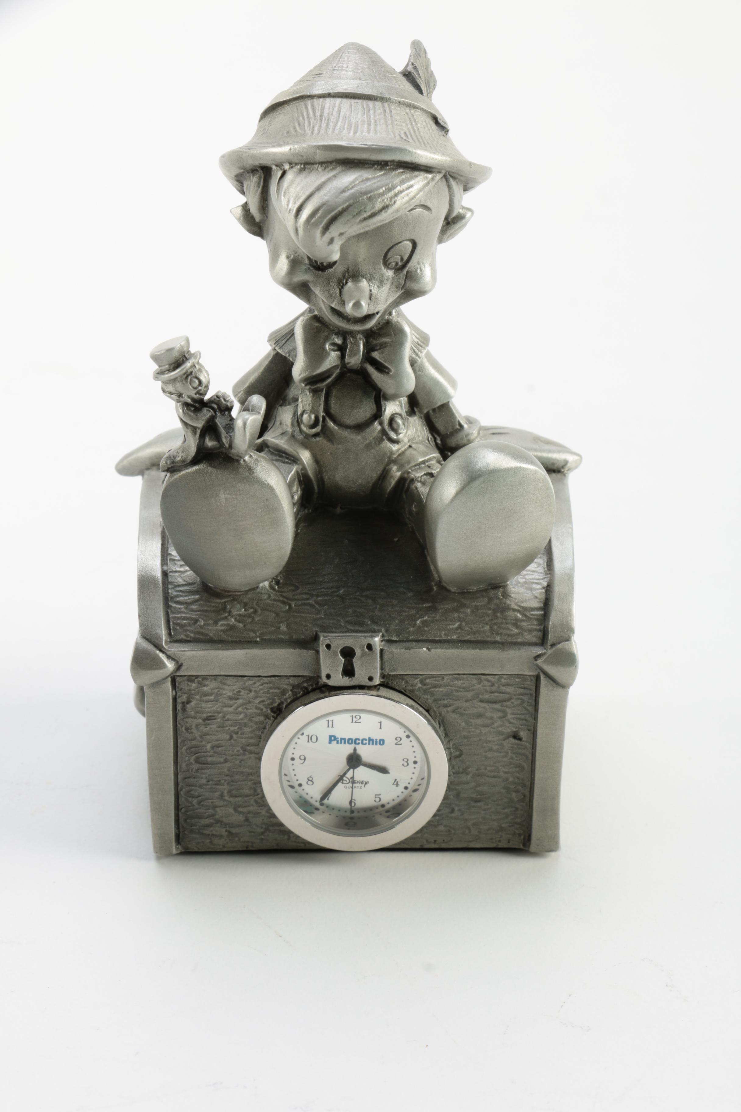 Walt Disney "Classics Collection" Porcelain Figurines and Pewter Pinnochio