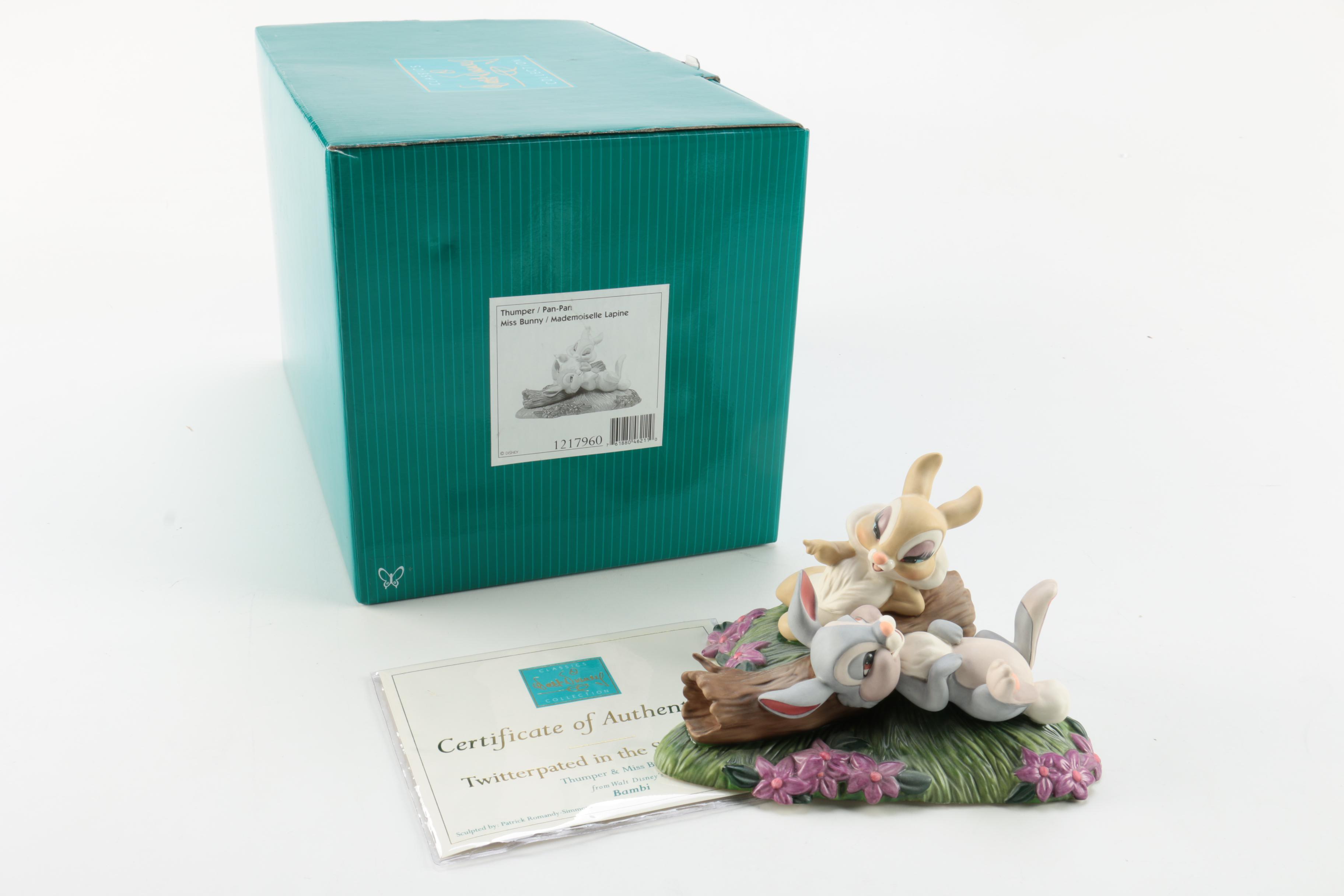 Walt Disney "Classics Collection" Porcelain Figurines and Pewter Pinnochio