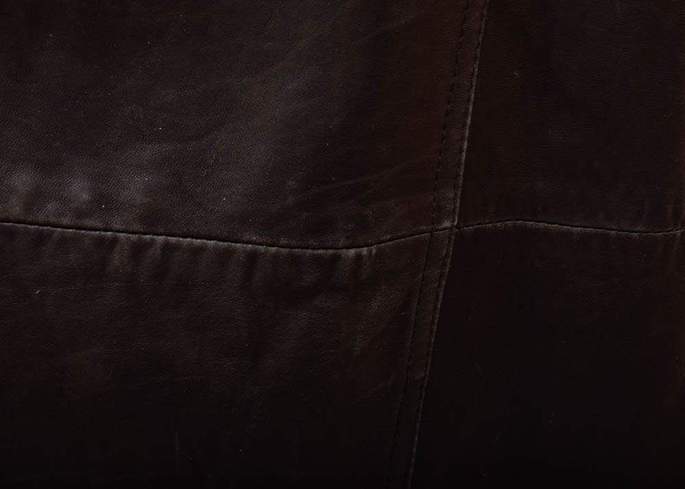 Vintage Philippe Monet Black Leather Trench Coat