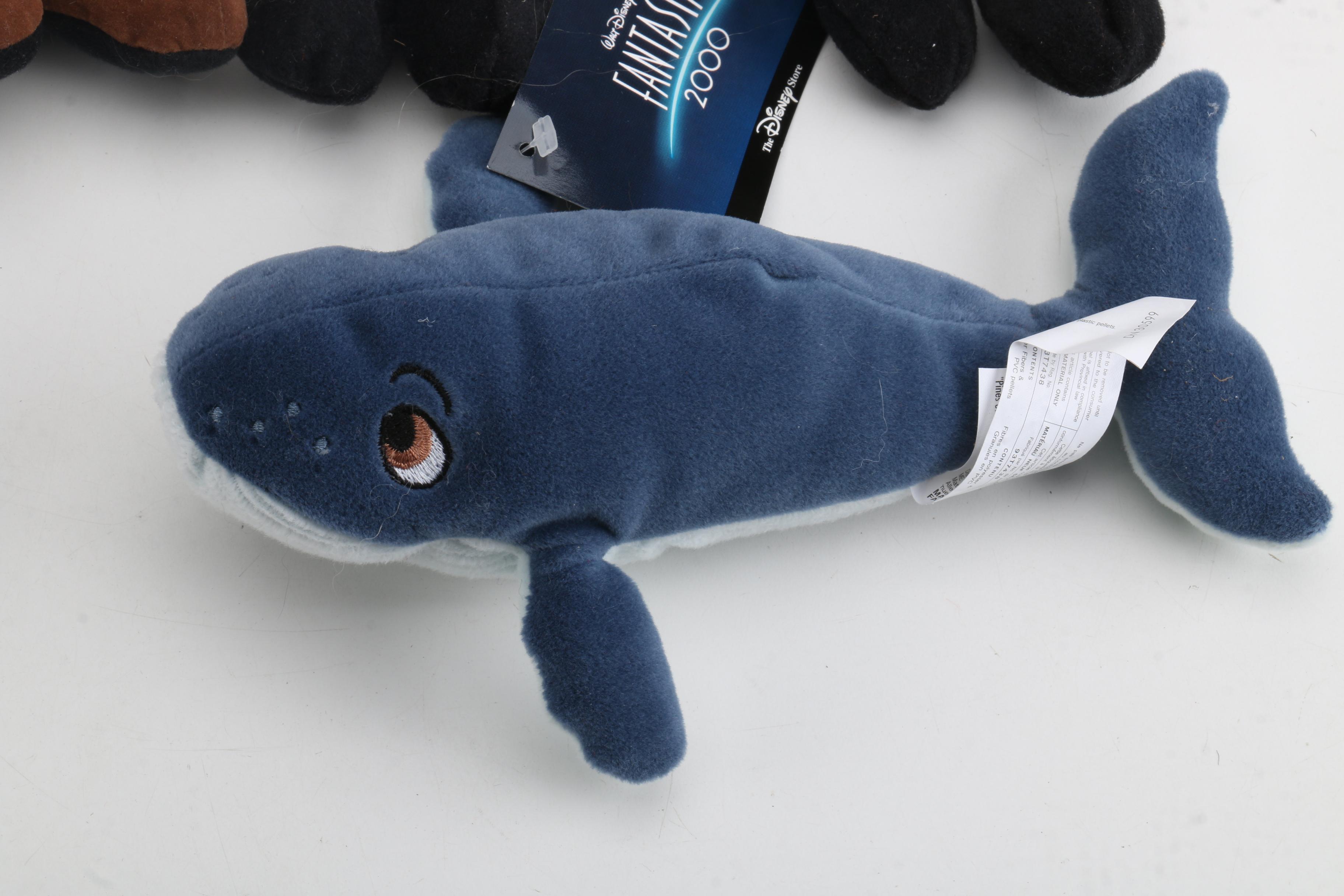 Vintage Disney Store Plush Dolls Featuring "Mickey Mouse" and Friends