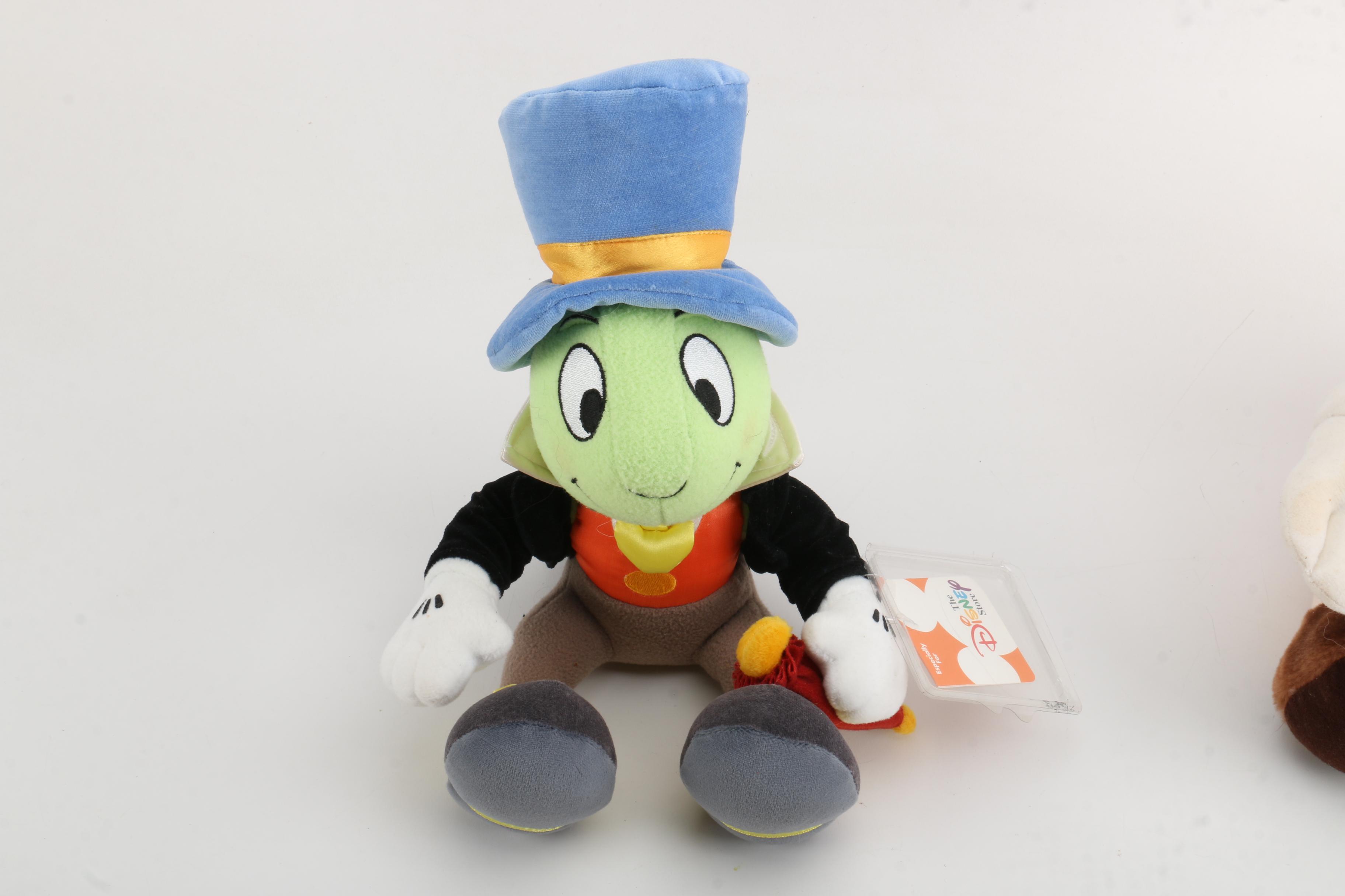 Vintage Disney Store Plush Dolls Featuring "Mickey Mouse" and Friends