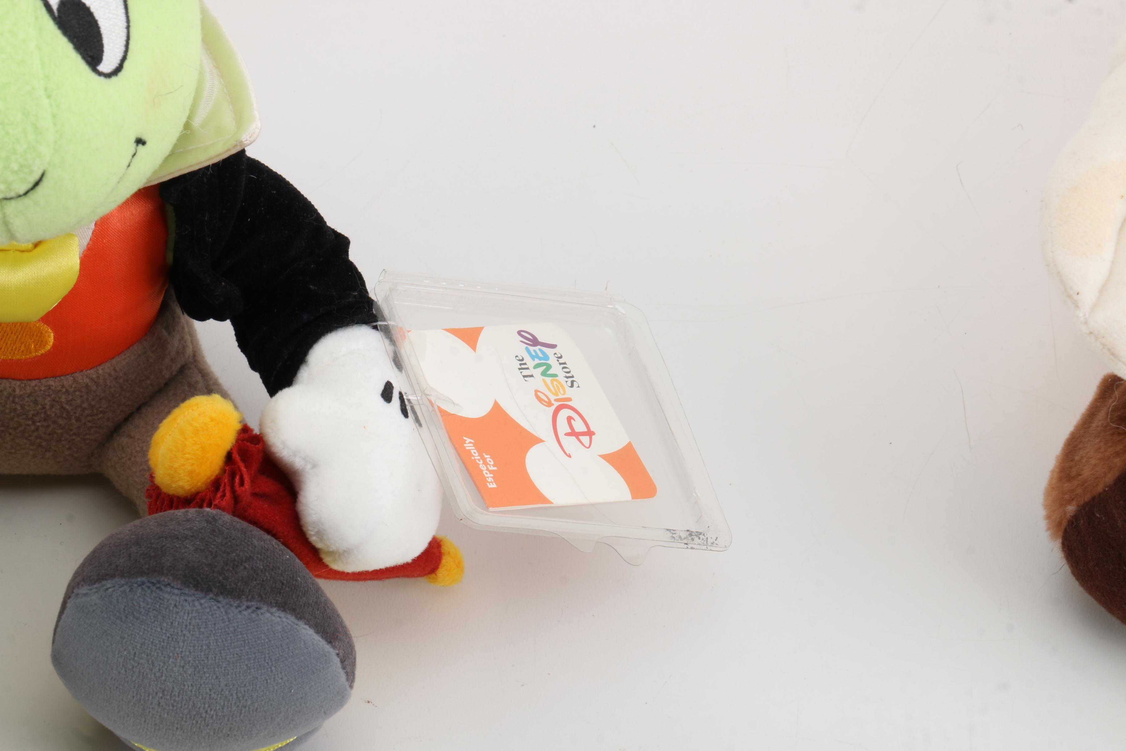 Vintage Disney Store Plush Dolls Featuring "Mickey Mouse" and Friends